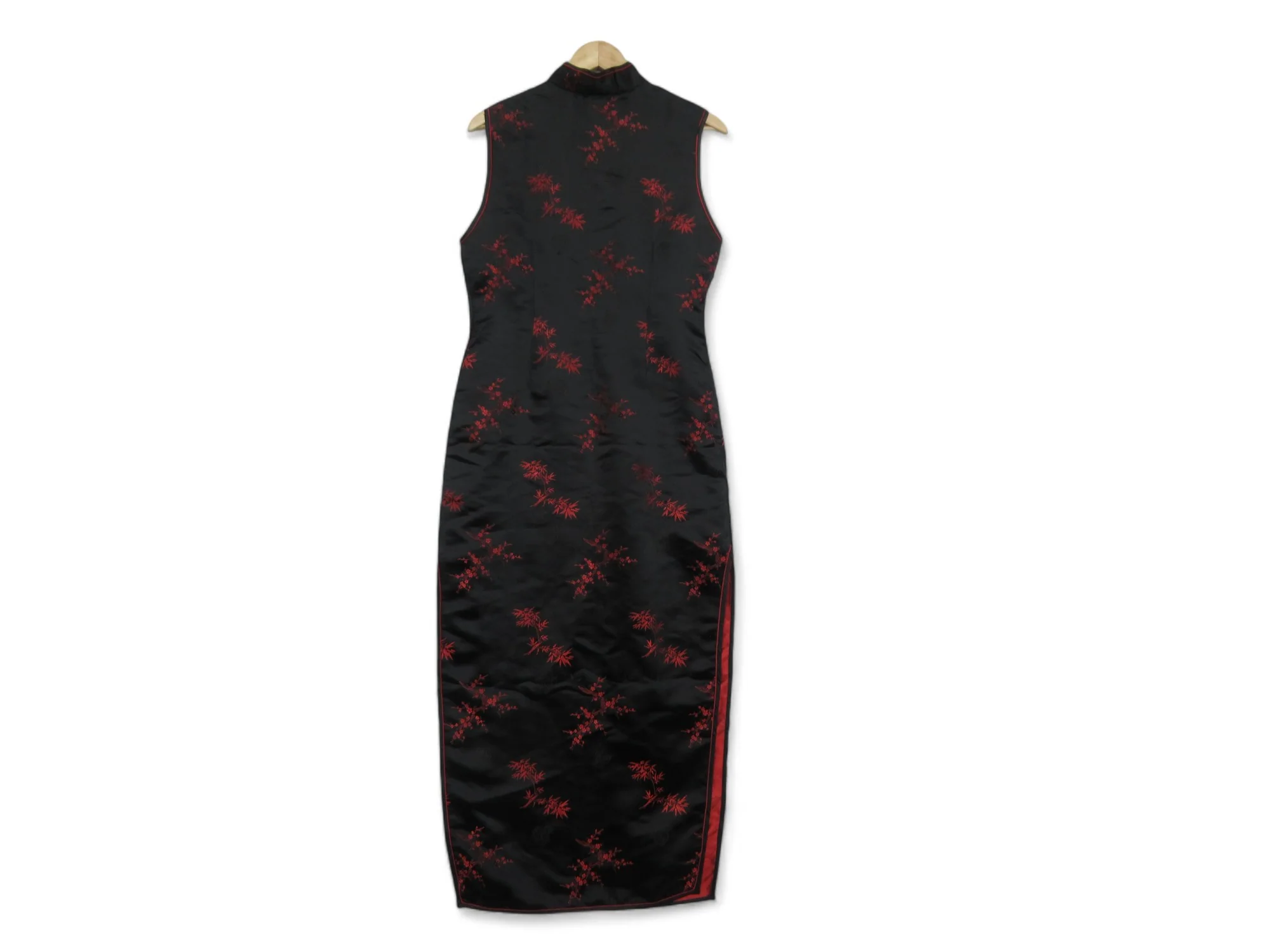 Silkwear UK 12 Black Red Oriental Dress Kimono Womenswear | Preloved - Image 4