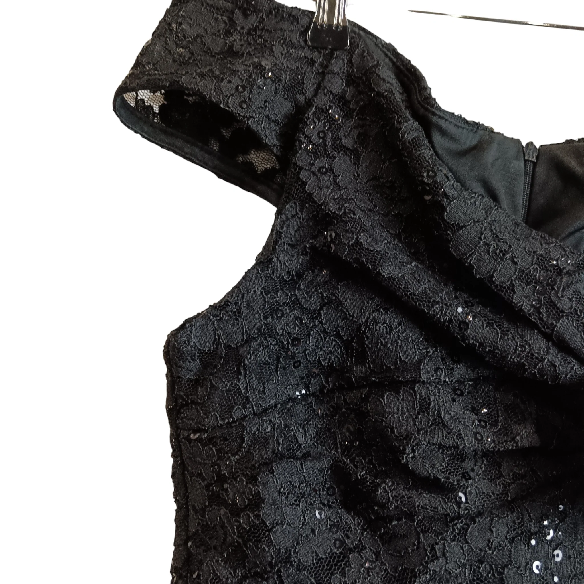 Sistaglam Full Length  Black Lace Women's Dress UK 16 -Tags On - Womenswear | Pre-loved - Image 3