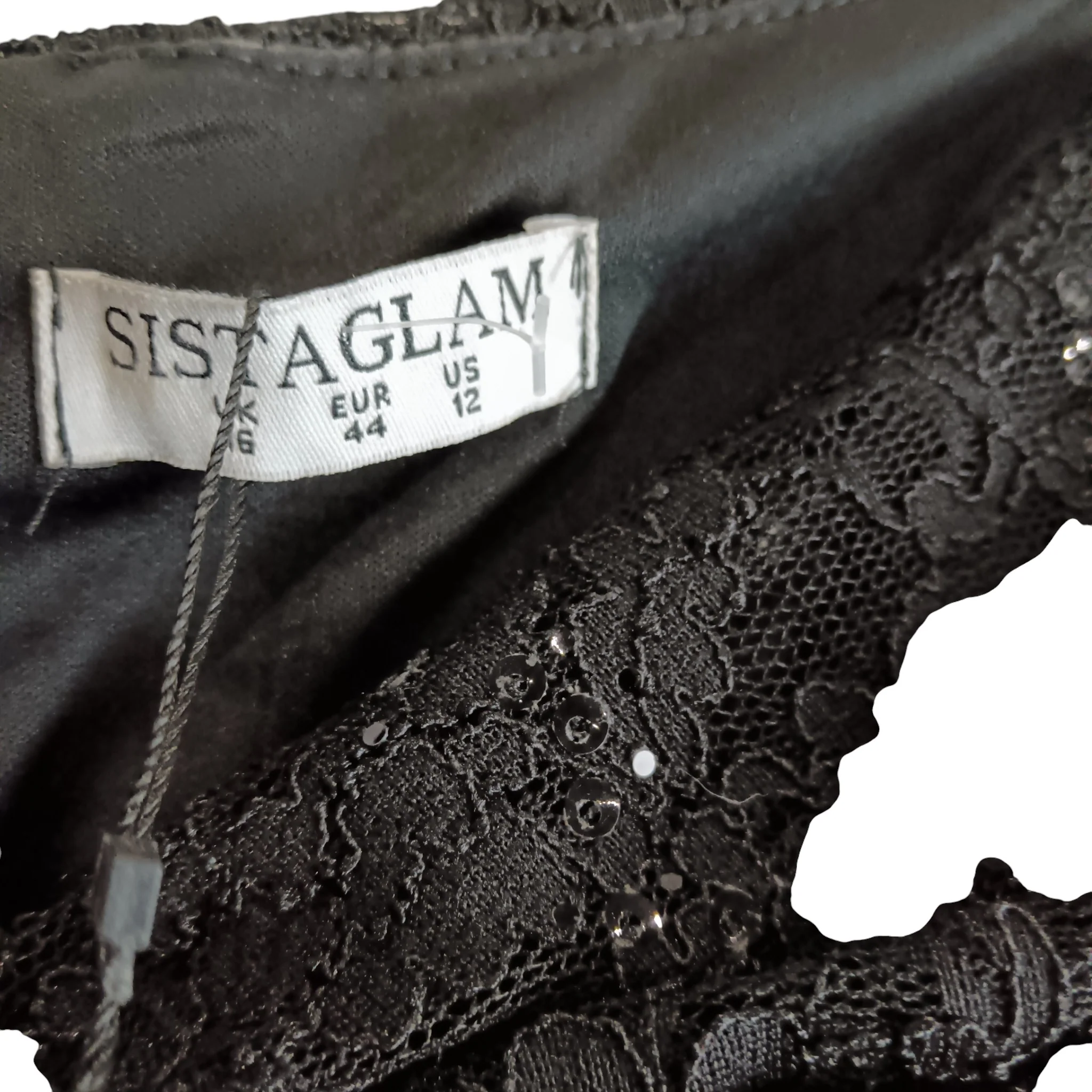 Sistaglam Full Length  Black Lace Women's Dress UK 16 -Tags On - Womenswear | Pre-loved - Image 5