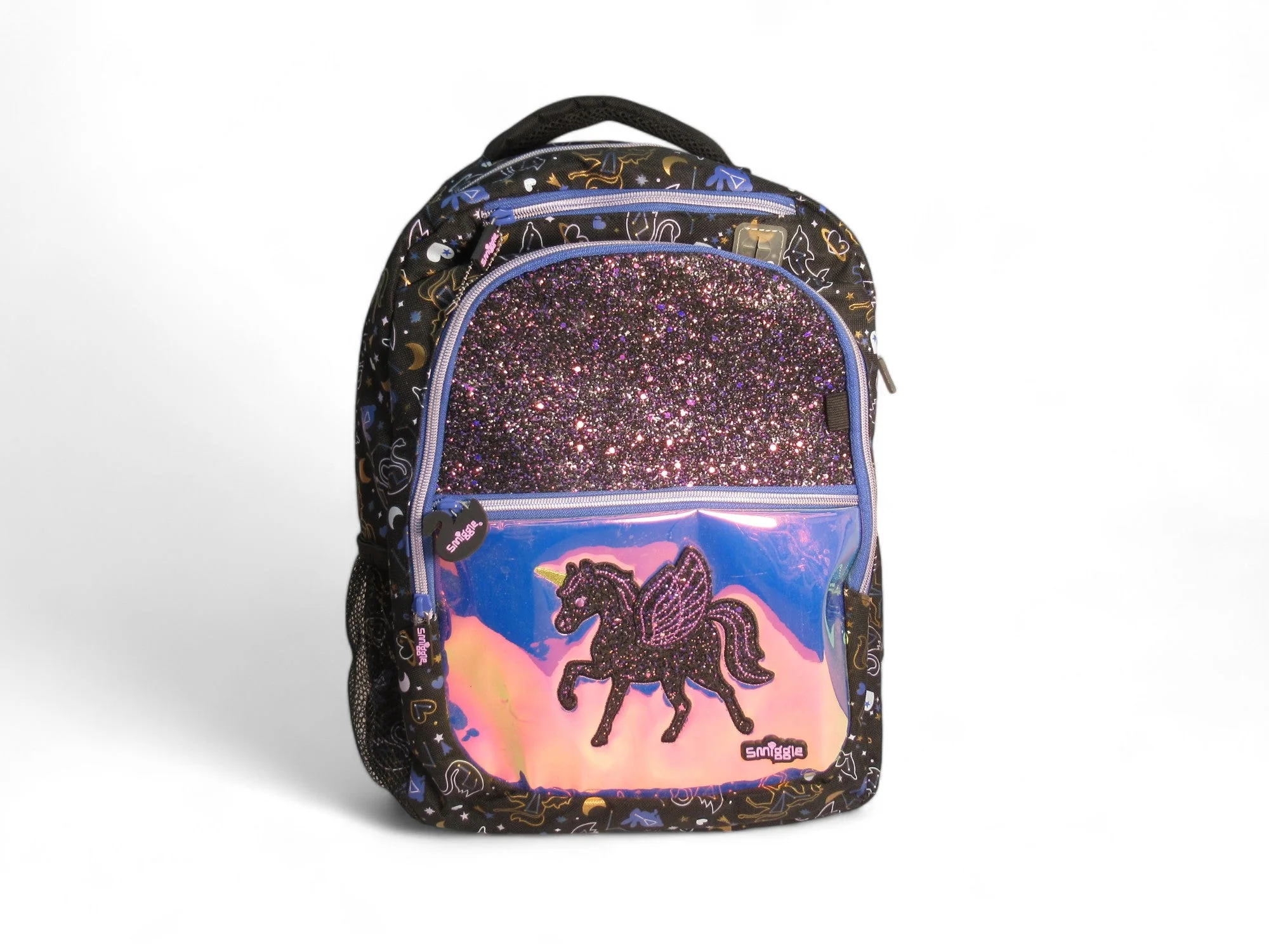 Smiggle Rucksack Backpack Black Unicorn Womenswear |Preloved
