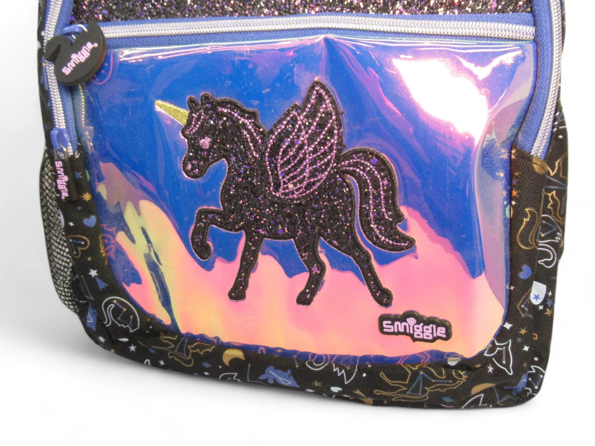 Smiggle Rucksack Backpack Black Unicorn Womenswear |Preloved - Image 4