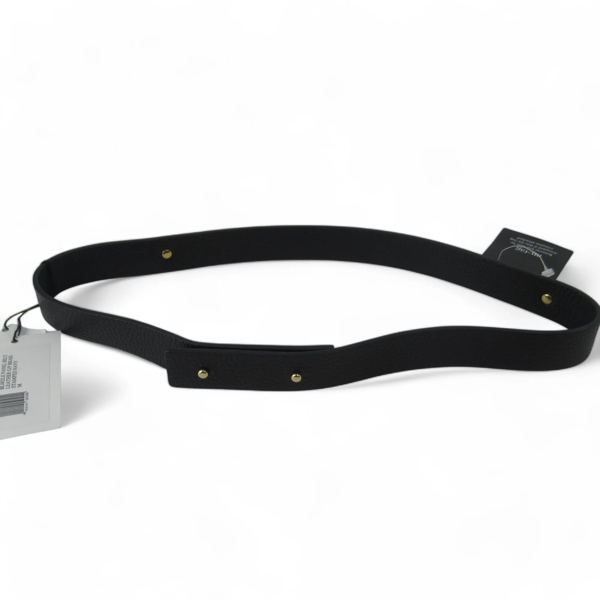 Sophie Hulme Brass Panel Belt Navy Leather Womenswear | Preloved - Image 3