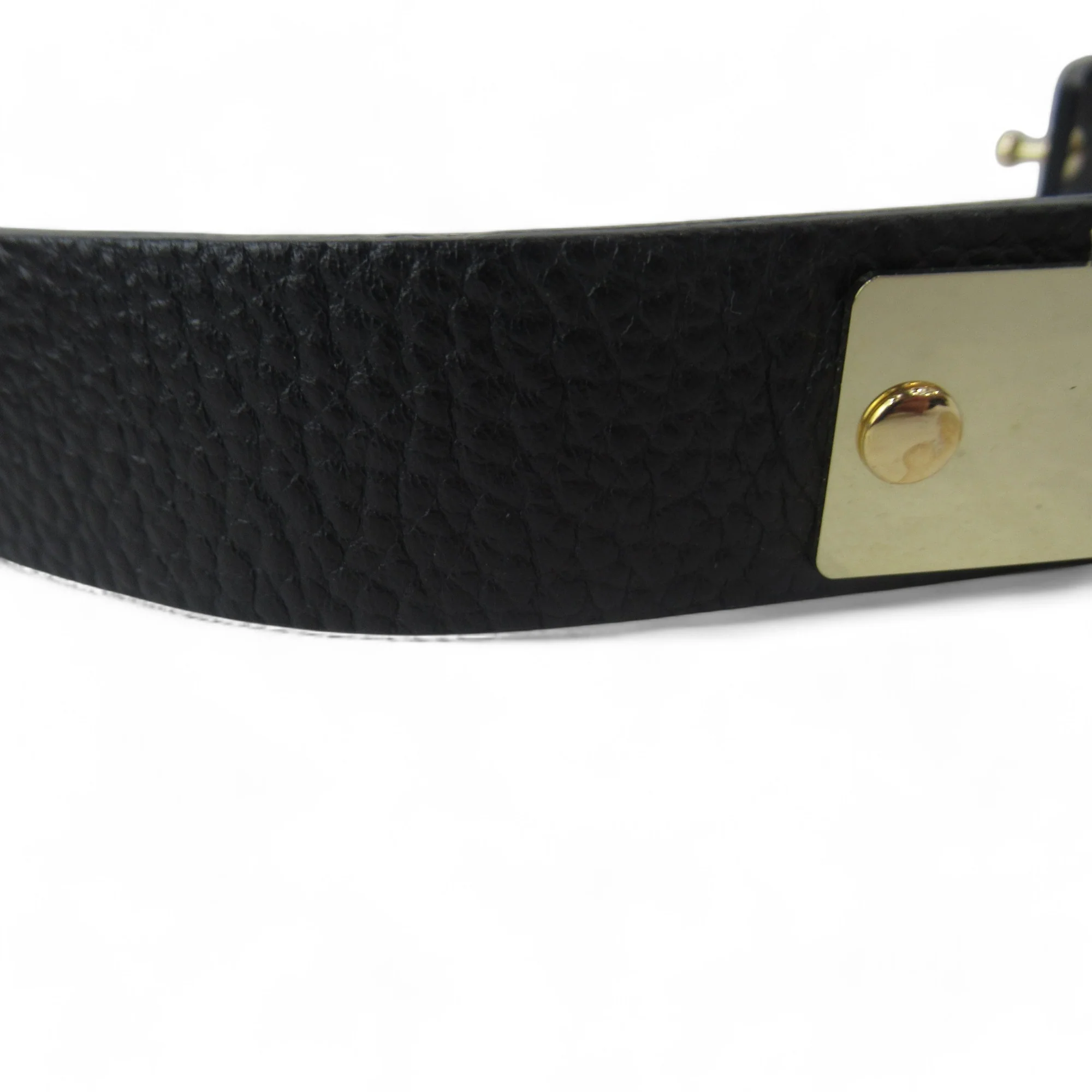 Sophie Hulme Brass Panel Belt Navy Leather Womenswear | Preloved - Image 5