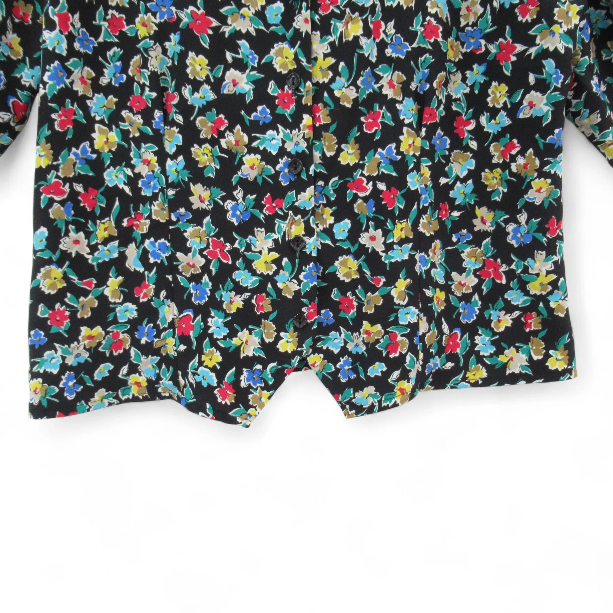 St Michael Vintage Blouse Floral UK 12 Multicoloured Womenswear | Pre-loved - Image 5