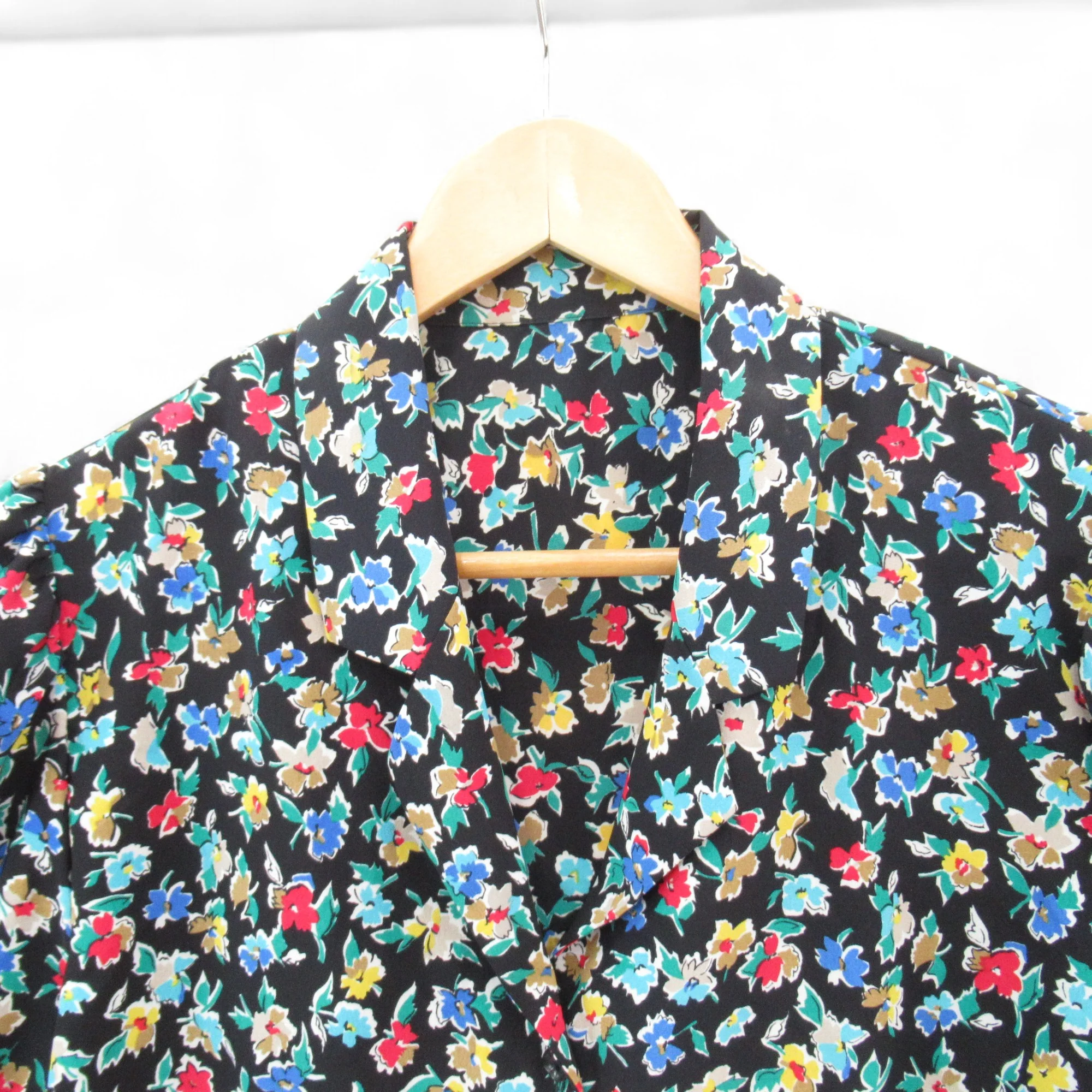 St Michael Vintage Blouse Floral UK 12 Multicoloured Womenswear | Pre-loved - Image 6