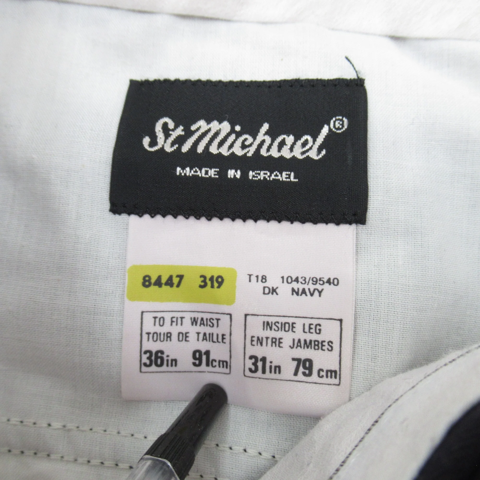 St Michael Vintage Trousers Navy W36" L31" Menswear | Pre-loved - Image 5