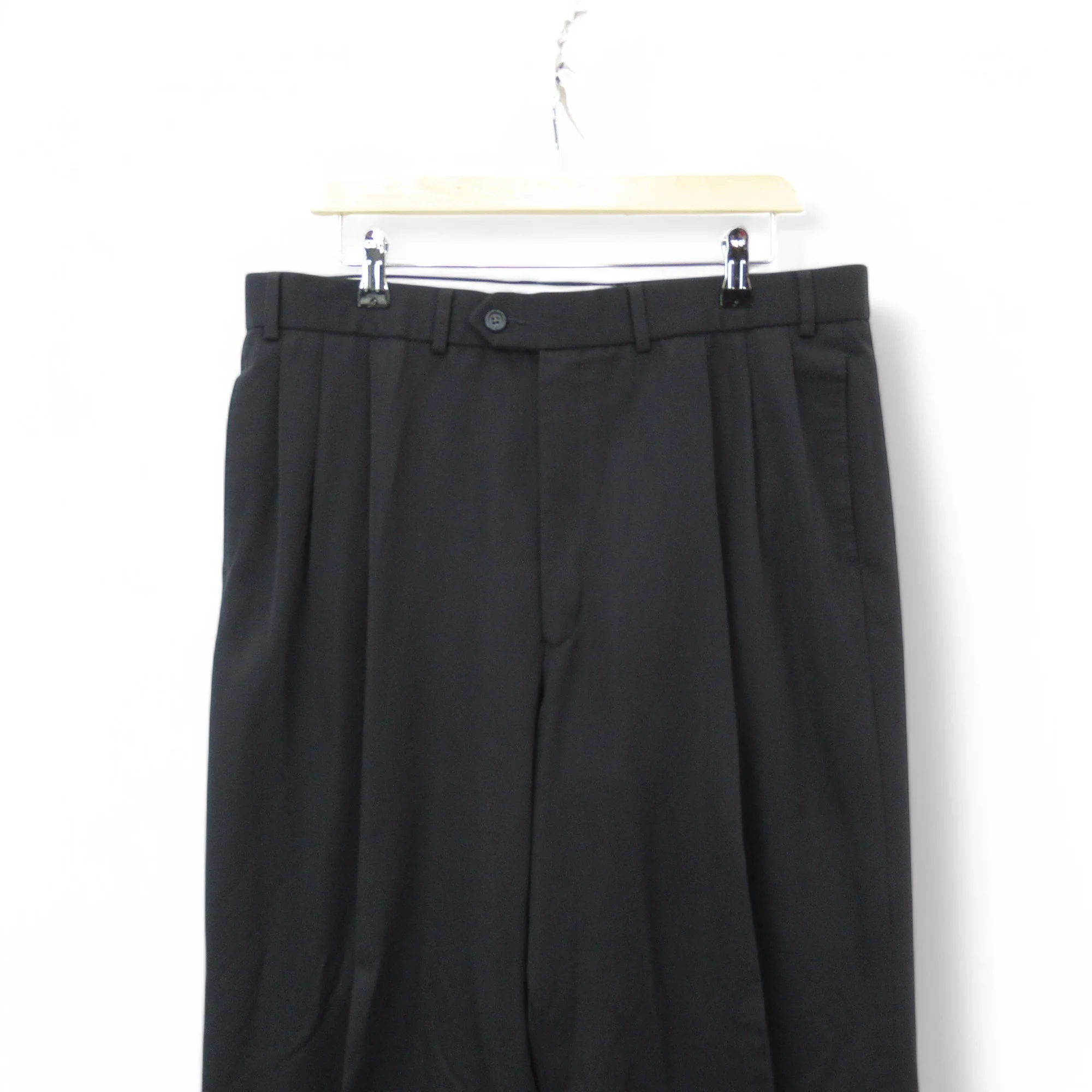St Michael Vintage Trousers Navy W36" L31" Menswear | Pre-loved - Image 7