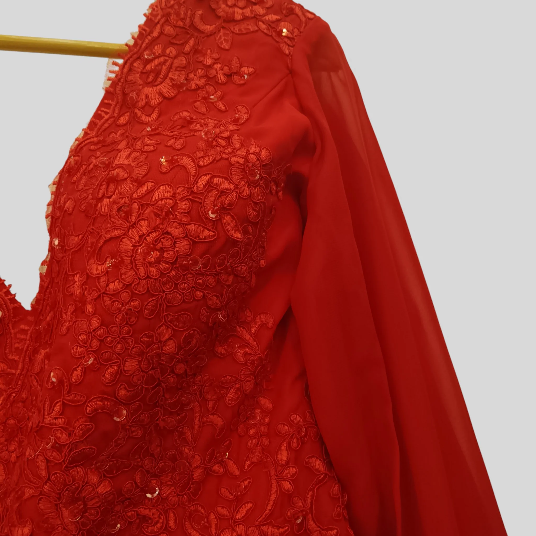 Stacees Red Ladies Special Occasion Long Bridesmaid Dress UK M - Tags On - Womenswear | Pre-loved - Image 3