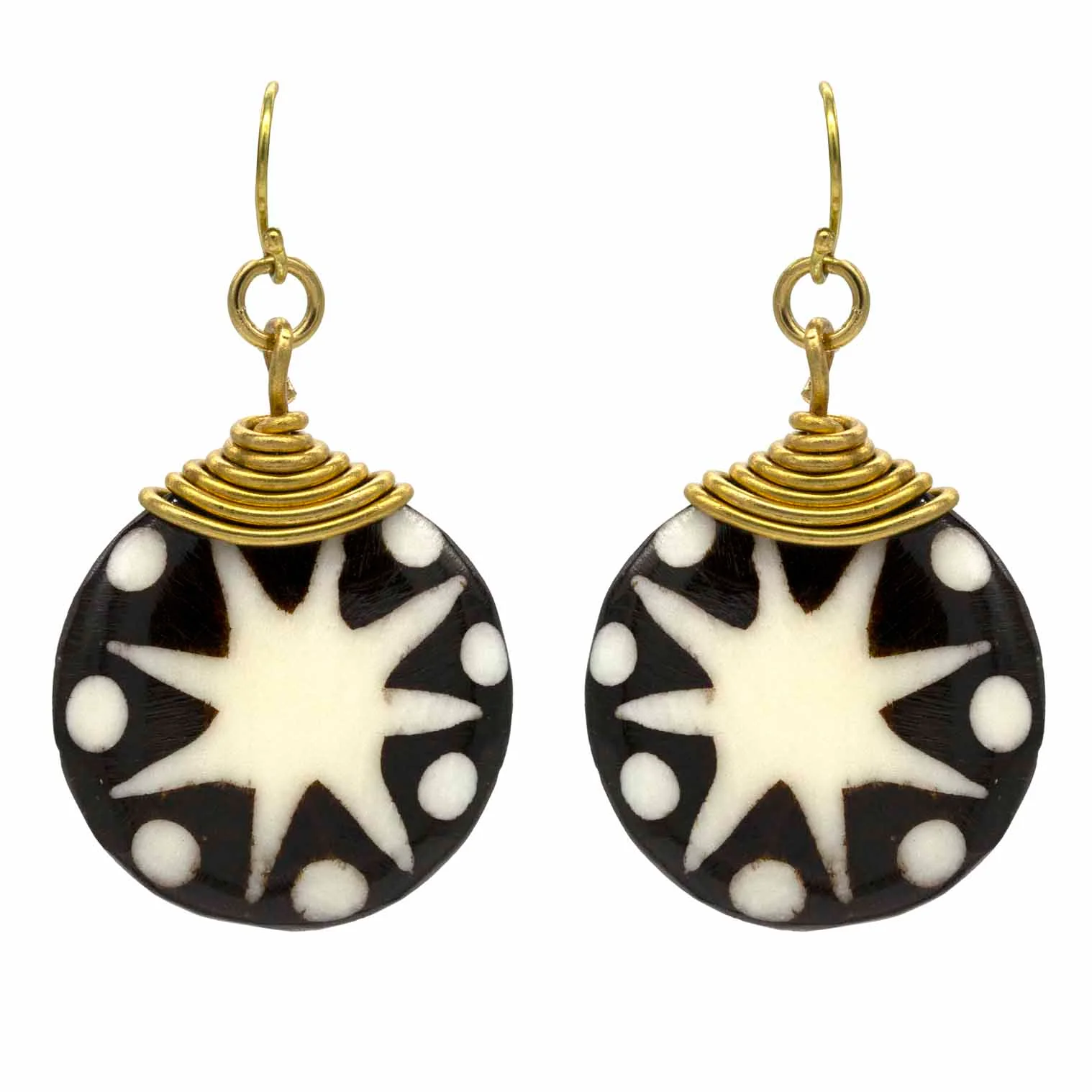 Starburst Batik Earrings - Image 2