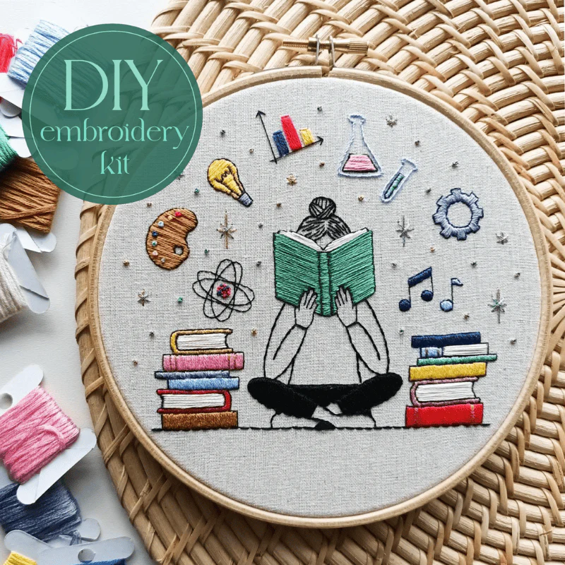 Stay Curious | DIY Embroidery Kit | EmBeaRoidery