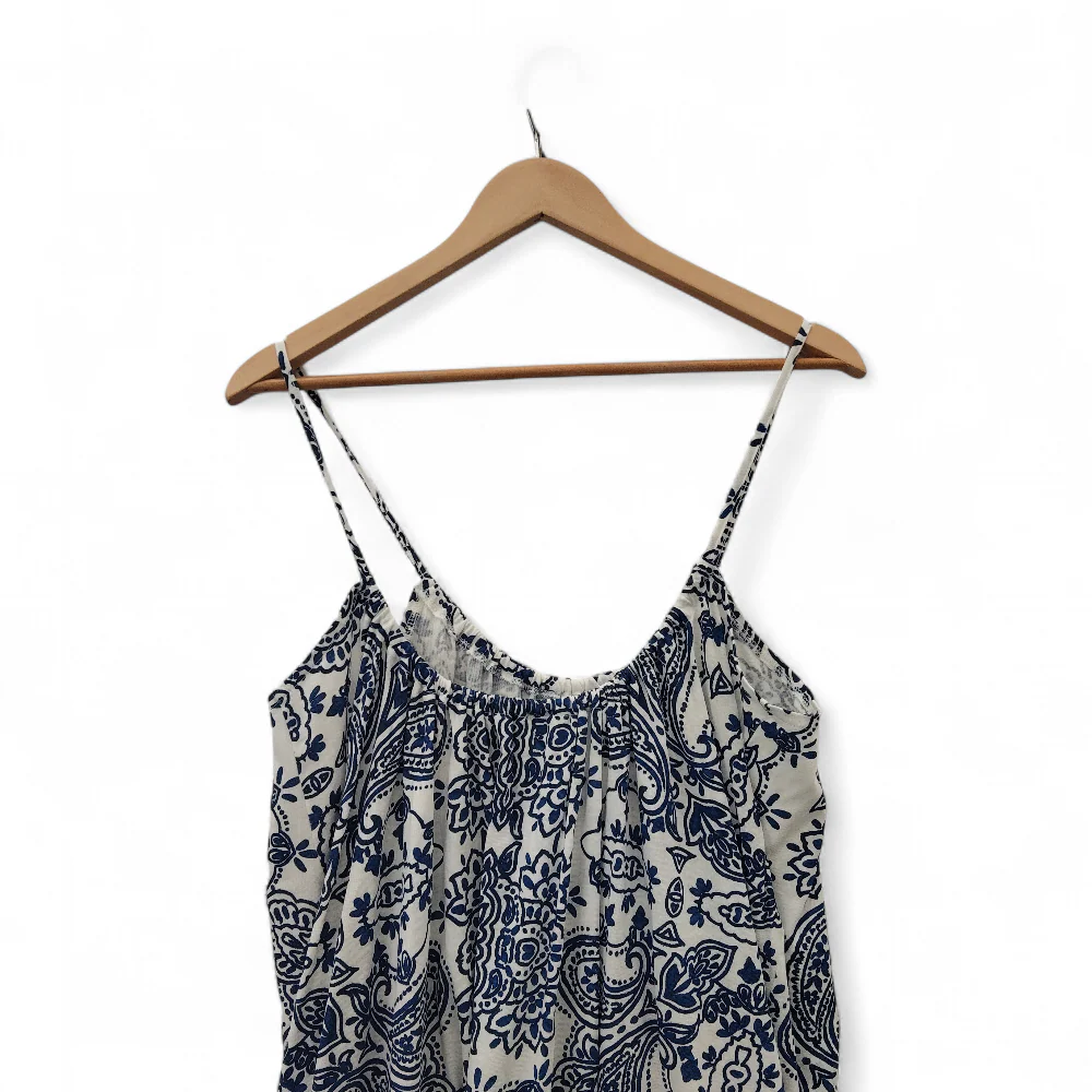 Strappy Dress Blue White Large Womenswear | Pre-loved - Image 3
