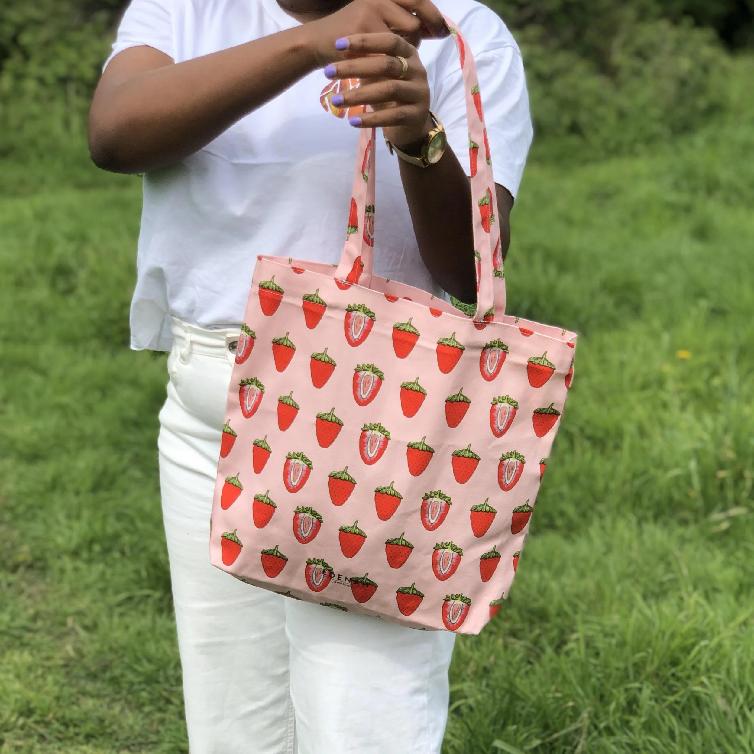 Strawberry Tote Bag | Edenah - Image 2