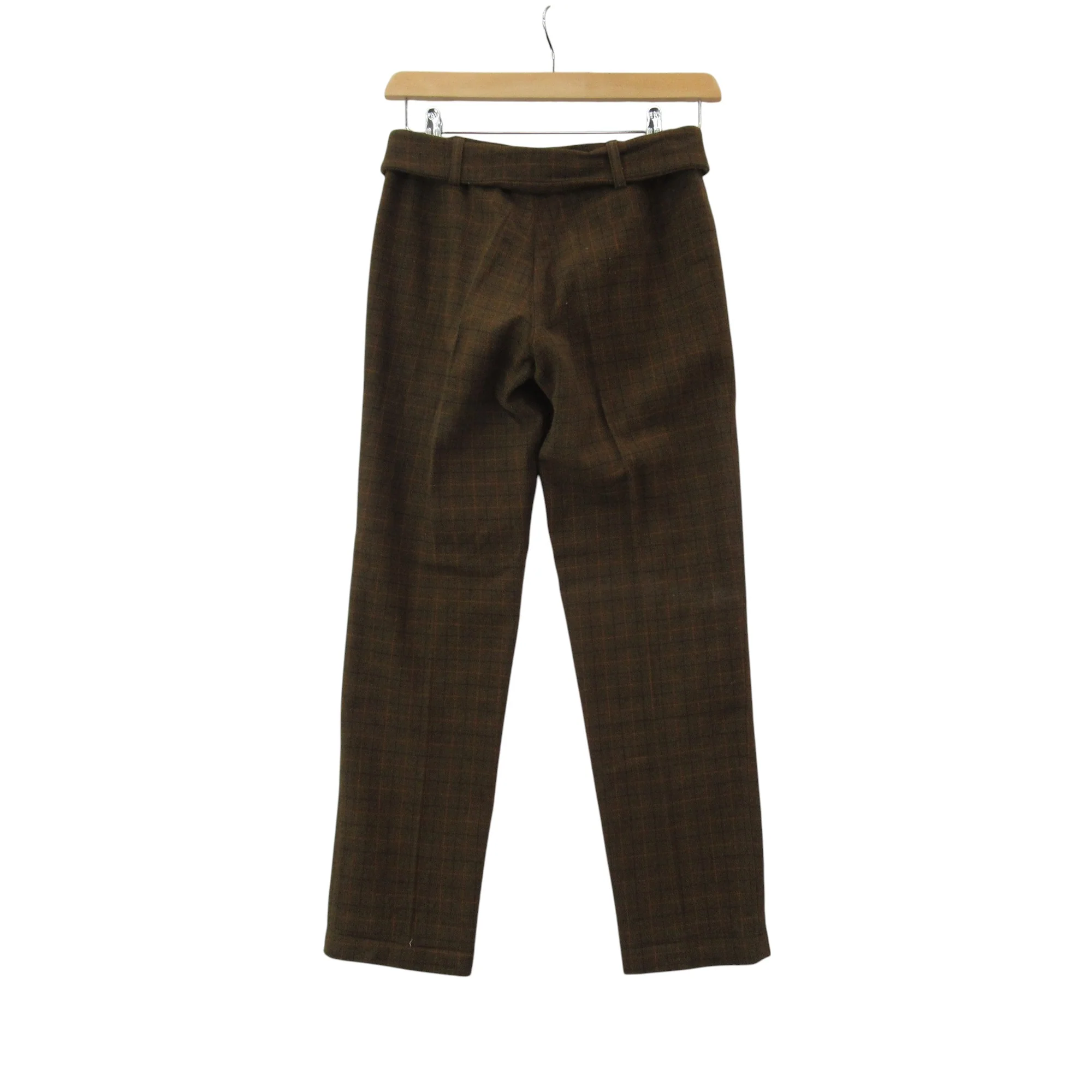 Stroms Vintage Trousers UK 10 Brown Check Womenswear | Pre-loved - Image 3