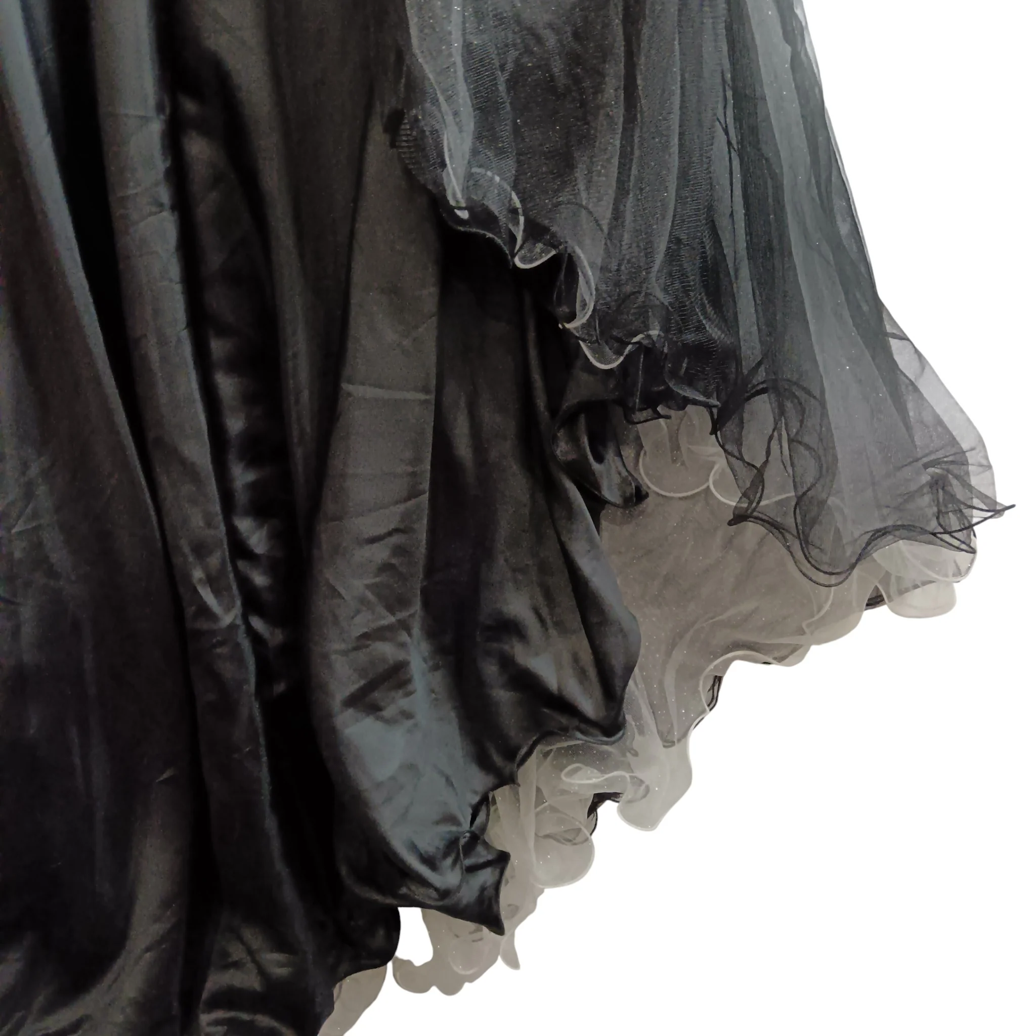Studio 17 Hi-Low Tulle Glitter Black Sequined Top Dress UK 12- Tags On - Womenswear | Pre-loved - Image 4
