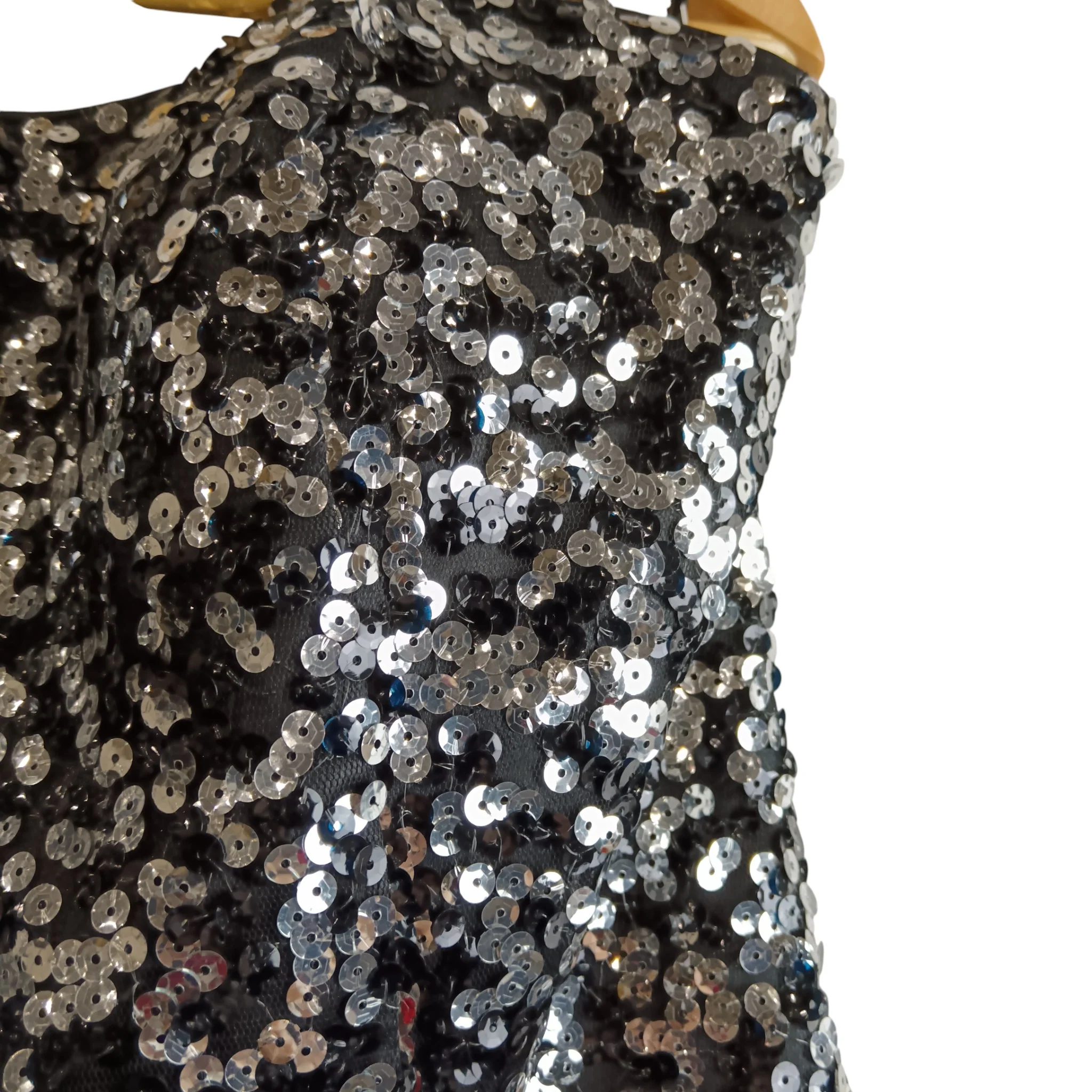 Studio 17 Hi-Low Tulle Glitter Black Sequined Top Dress UK 12- Tags On - Womenswear | Pre-loved - Image 5