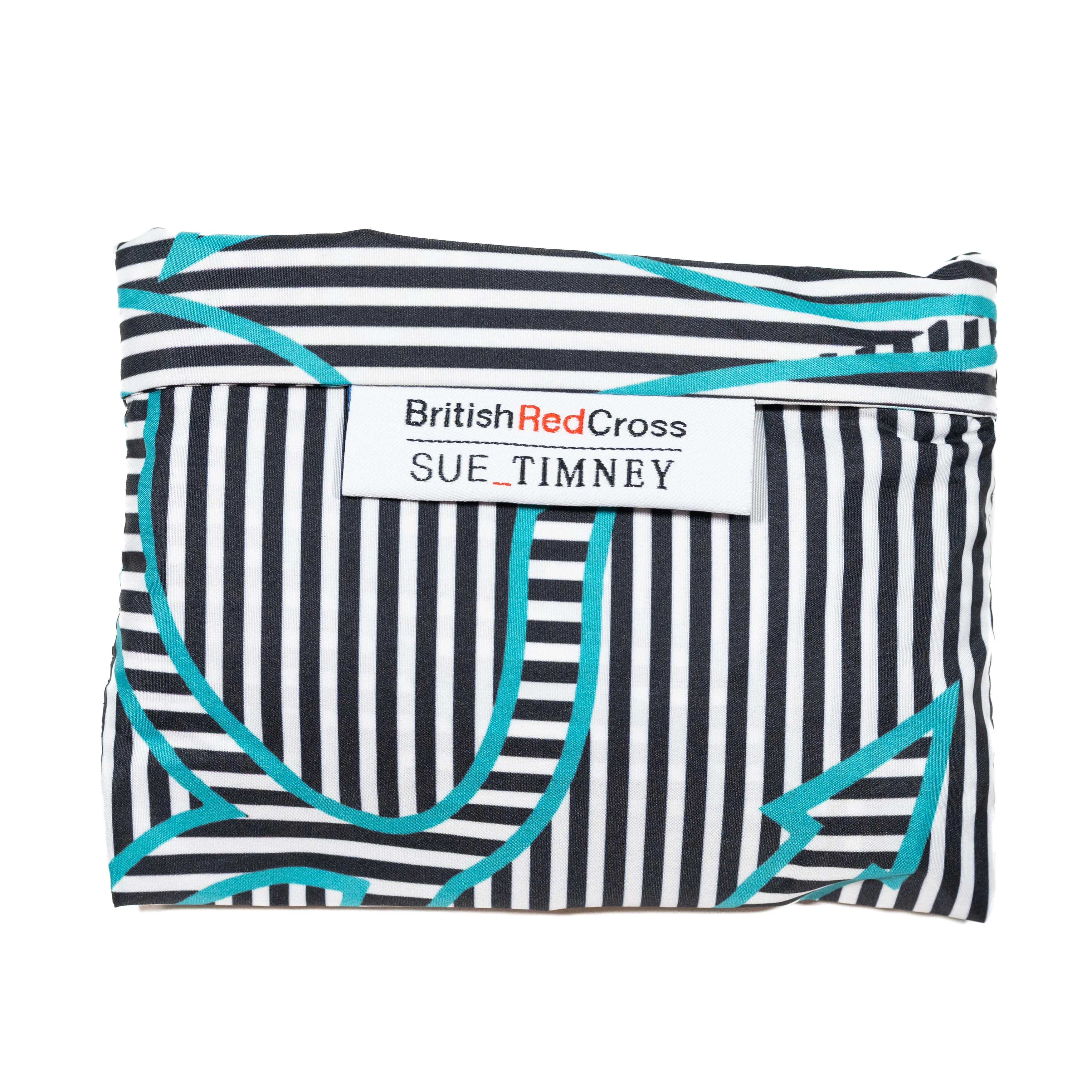 Sue Timney- Black and White Arrow - Recycled Packable Shopping Bag - Image 3