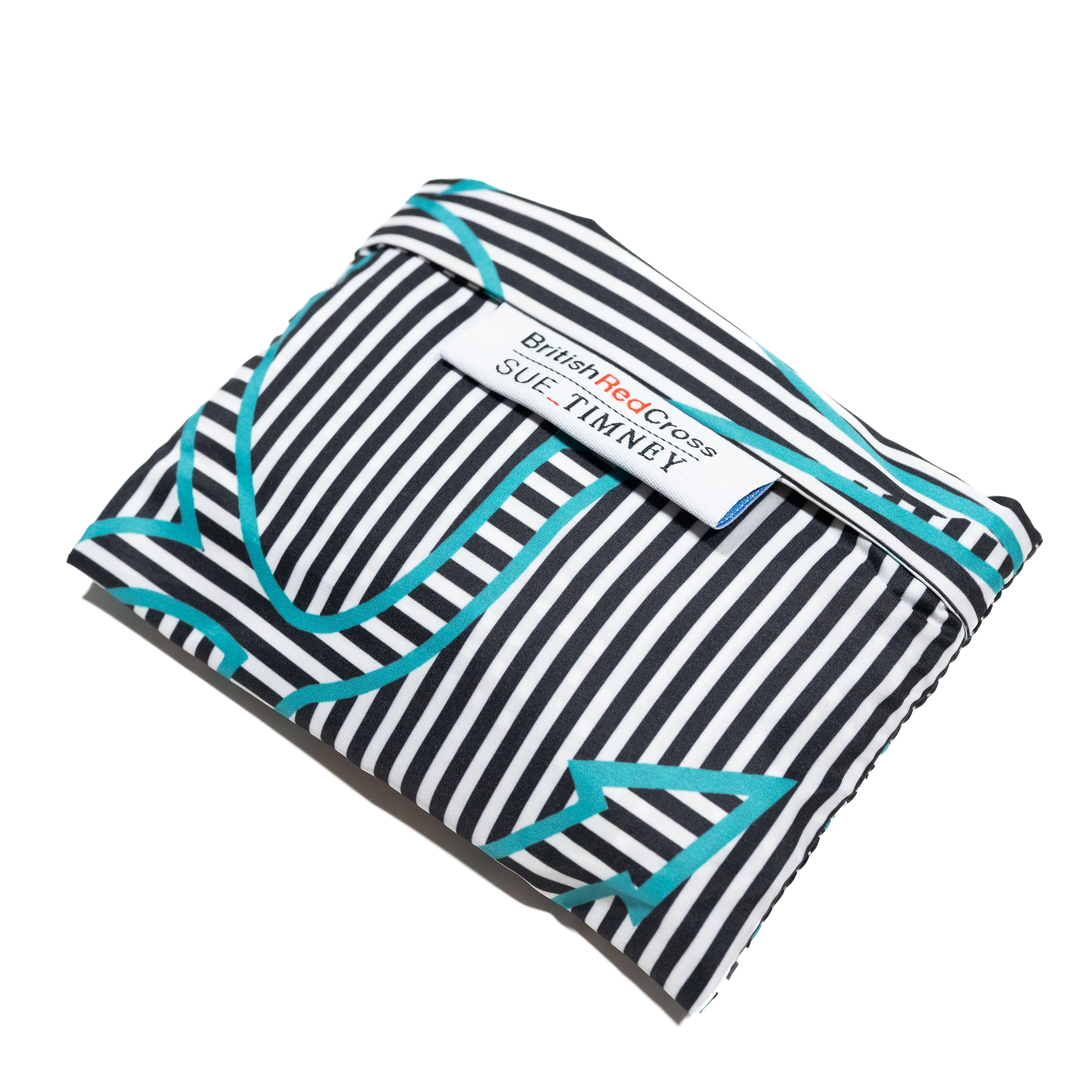 Sue Timney- Black and White Arrow - Recycled Packable Shopping Bag - Image 4