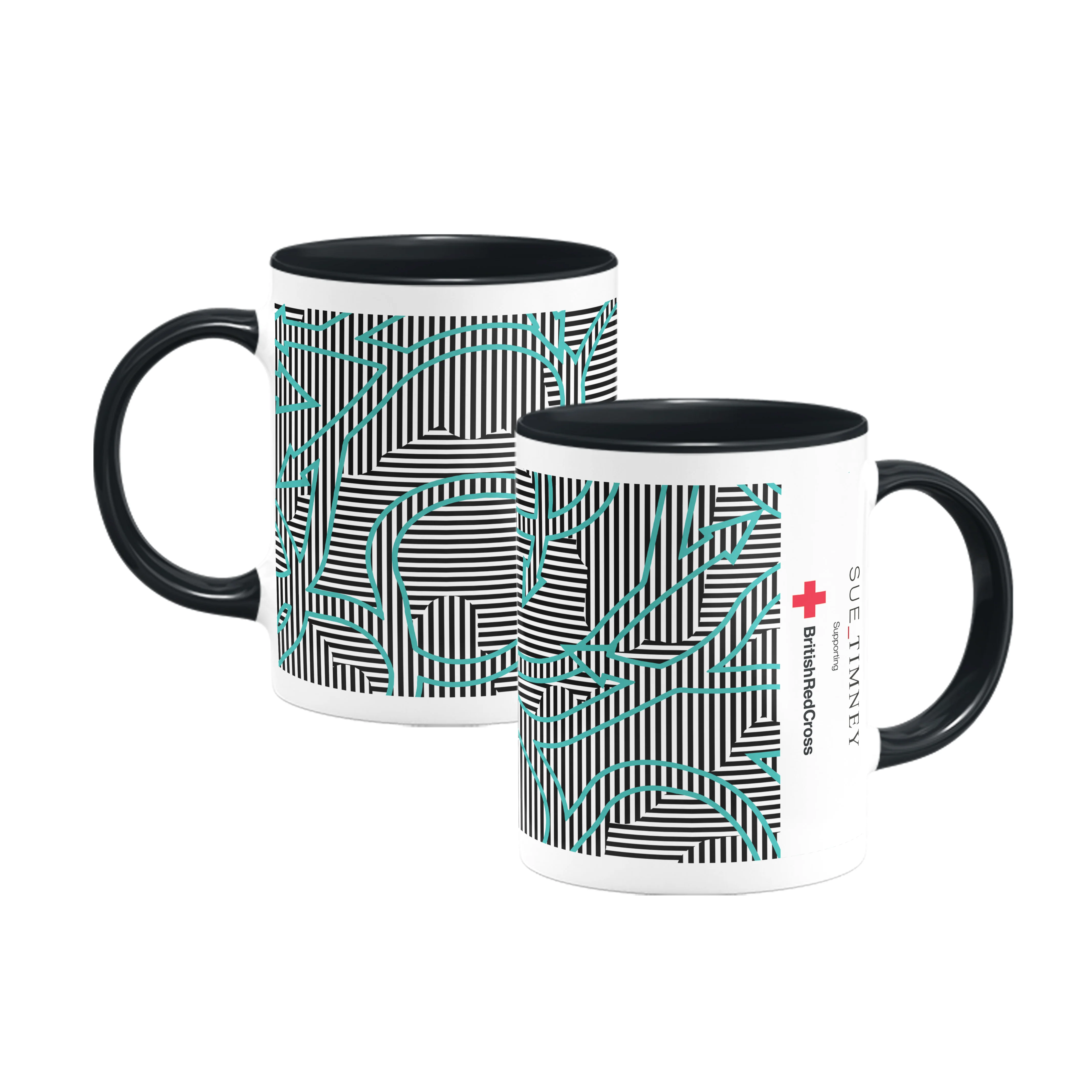 Sue Timney - Black and White Arrow Mug - Image 4