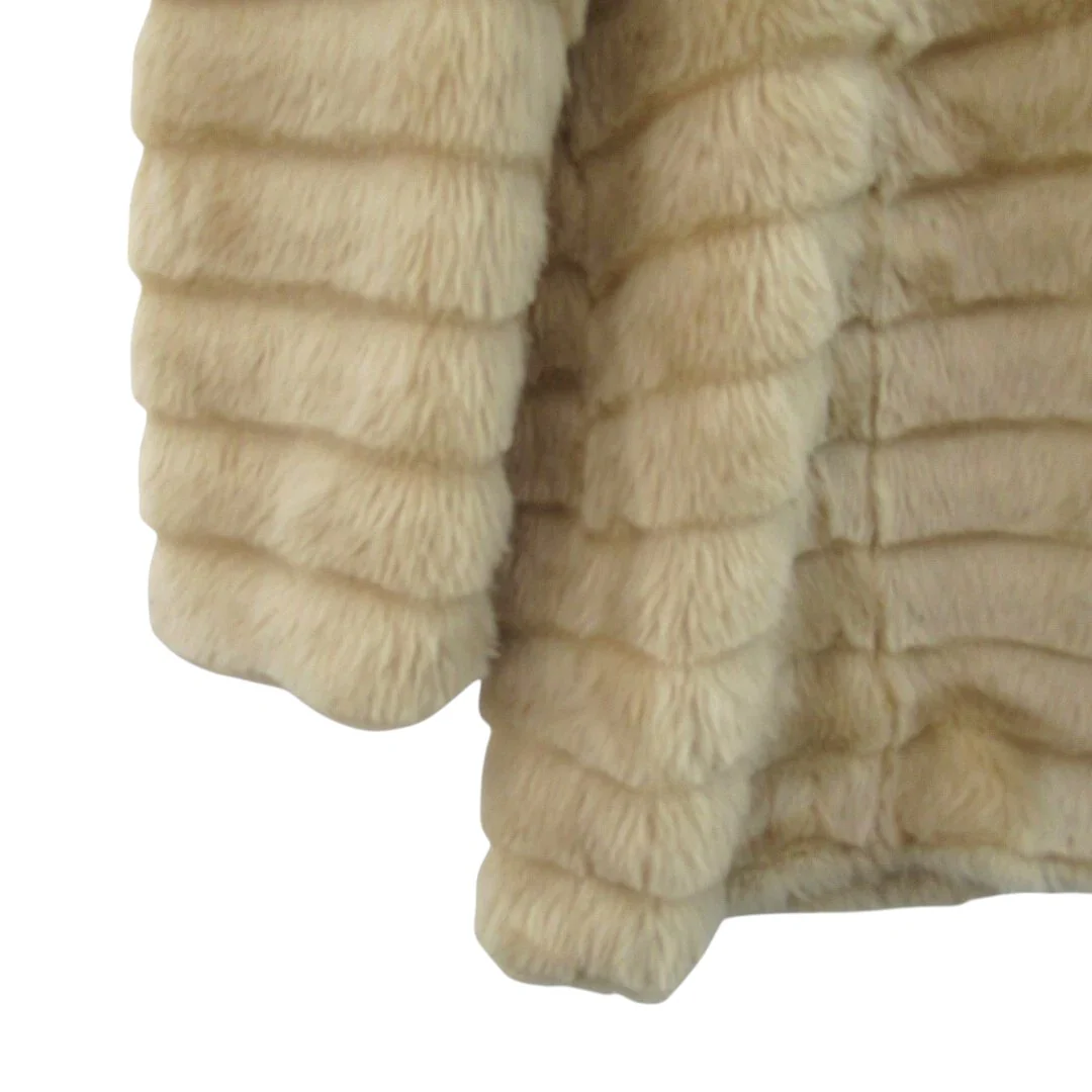 Sugar Candy Faux Fur Coat UK 20 Beige Womenswear | Pre-loved - Image 3