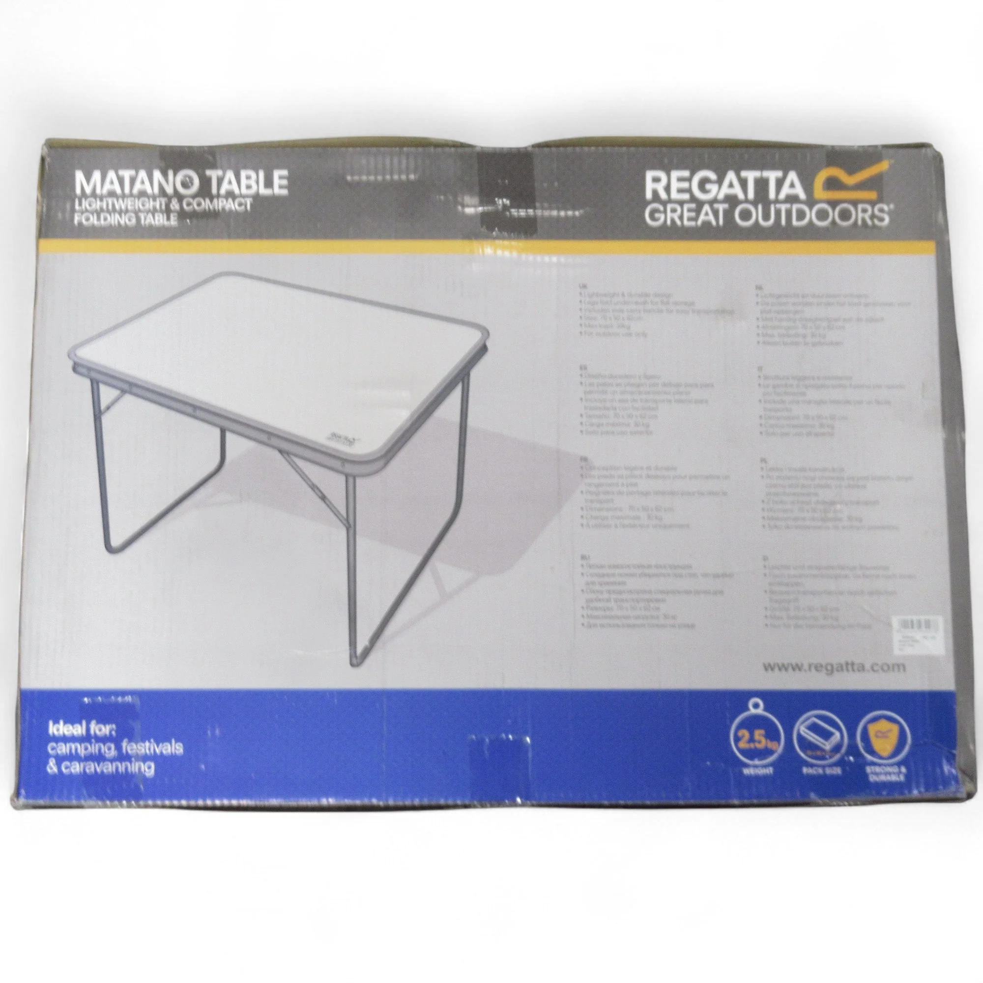 Regatta Matano Folding Table Outdoor Lightweight Compact | Pre-loved - Image 2