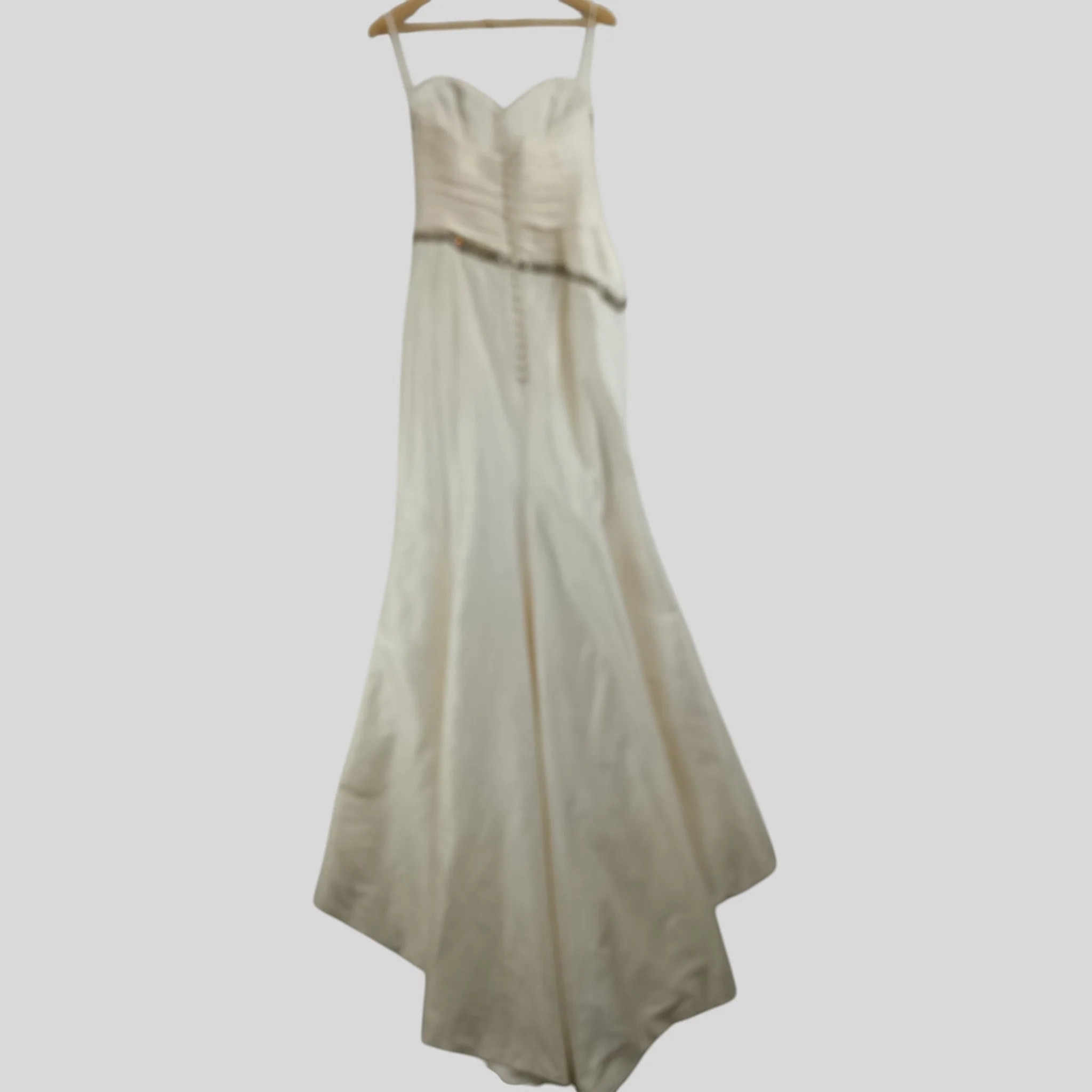 Suzanne Neville Ivory Strapless Embellished Pure Silk Wedding Dress UK 12 Womenswear | Pre-loved - Image 2