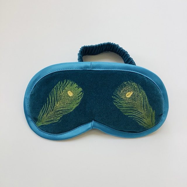 Teal Peacock | Eye mask | Raina Atelier - Image 2