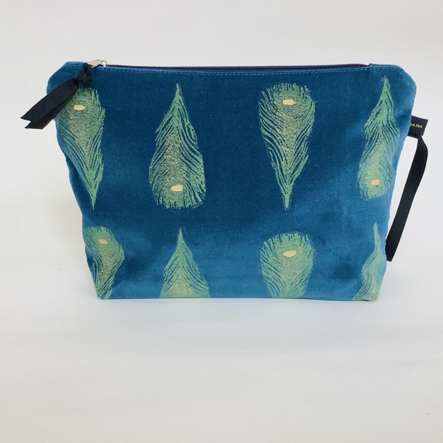 Teal Peacock | Make up Bag | Raina Atelier