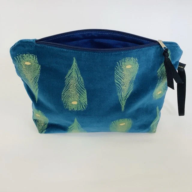 Teal Peacock | Make up Bag | Raina Atelier - Image 4