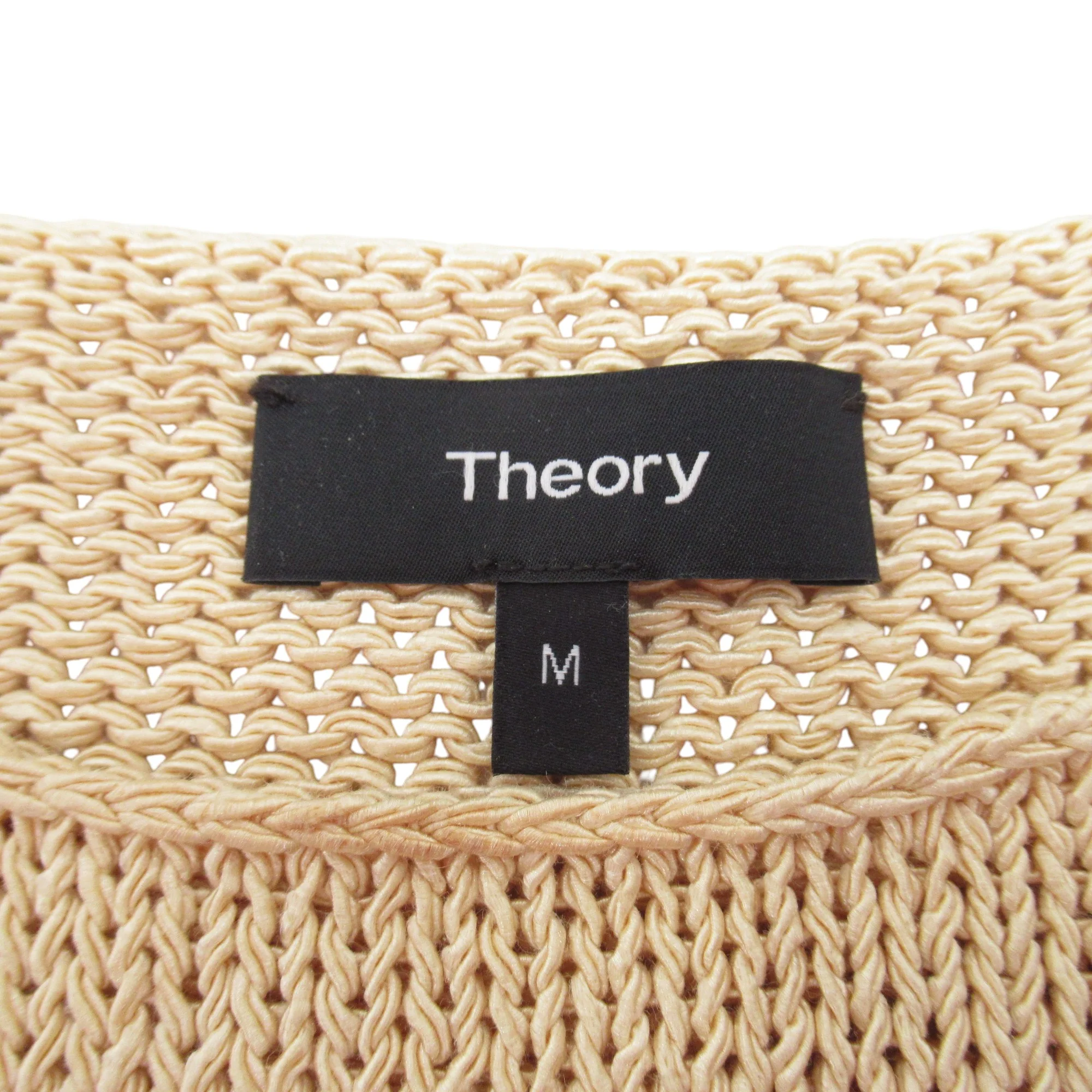Theory Crochet Sleeveless Top Medium Gold Womenswear | Pre-loved - Image 6