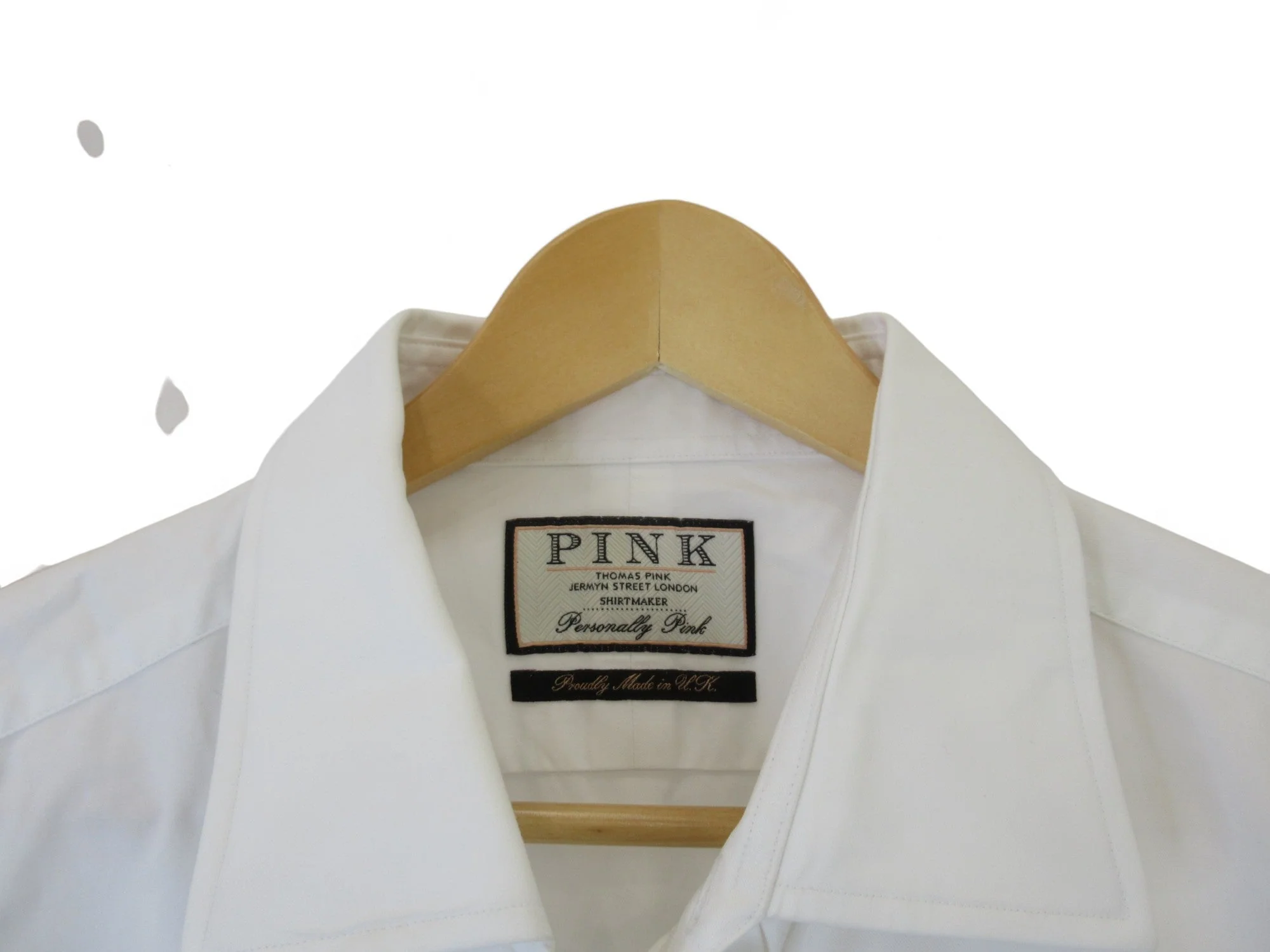Thomas Pink 17" White Cotton Formal Shirt Menswear | Preloved - Image 3
