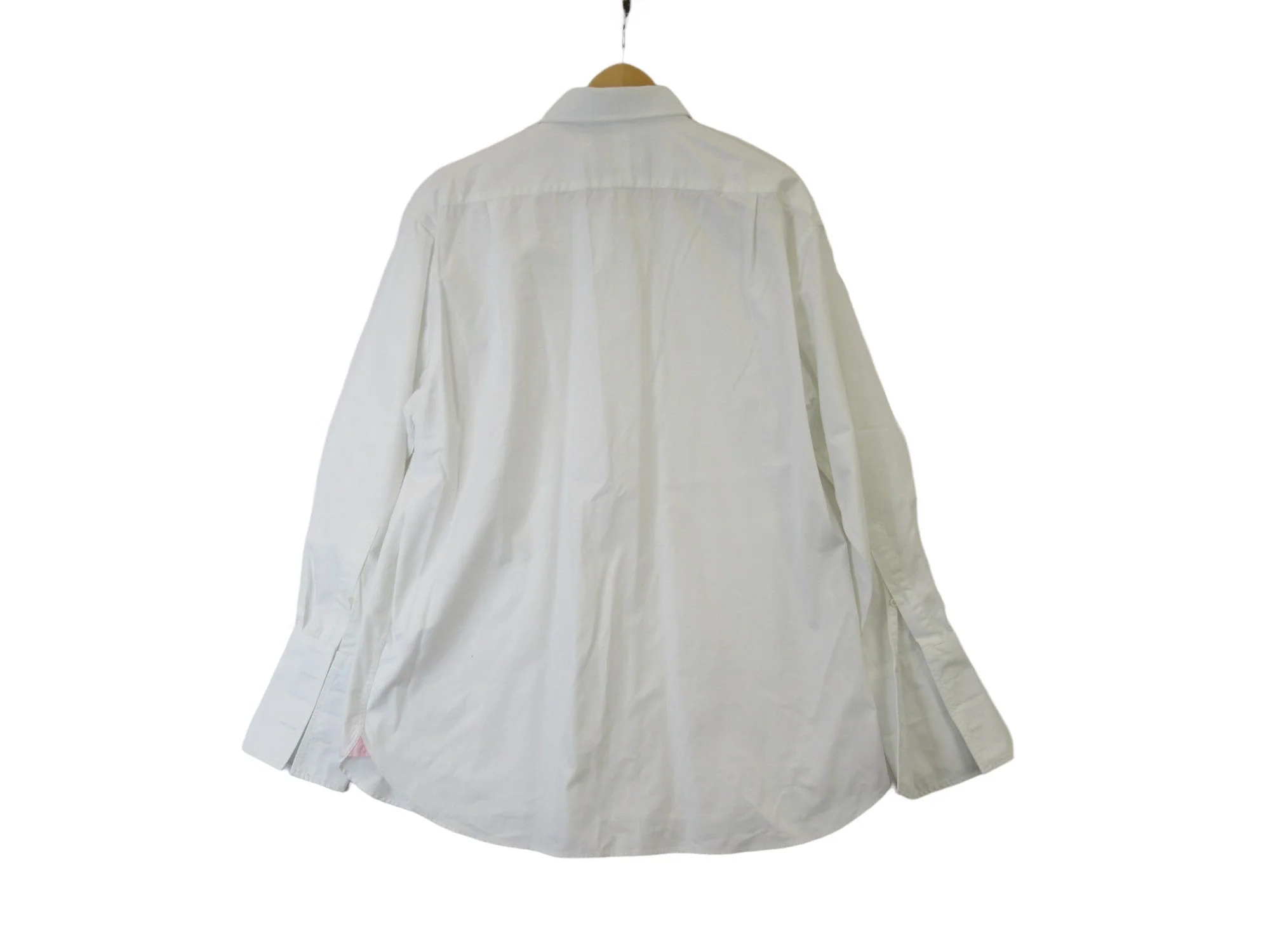 Thomas Pink 17" White Cotton Formal Shirt Menswear | Preloved - Image 4