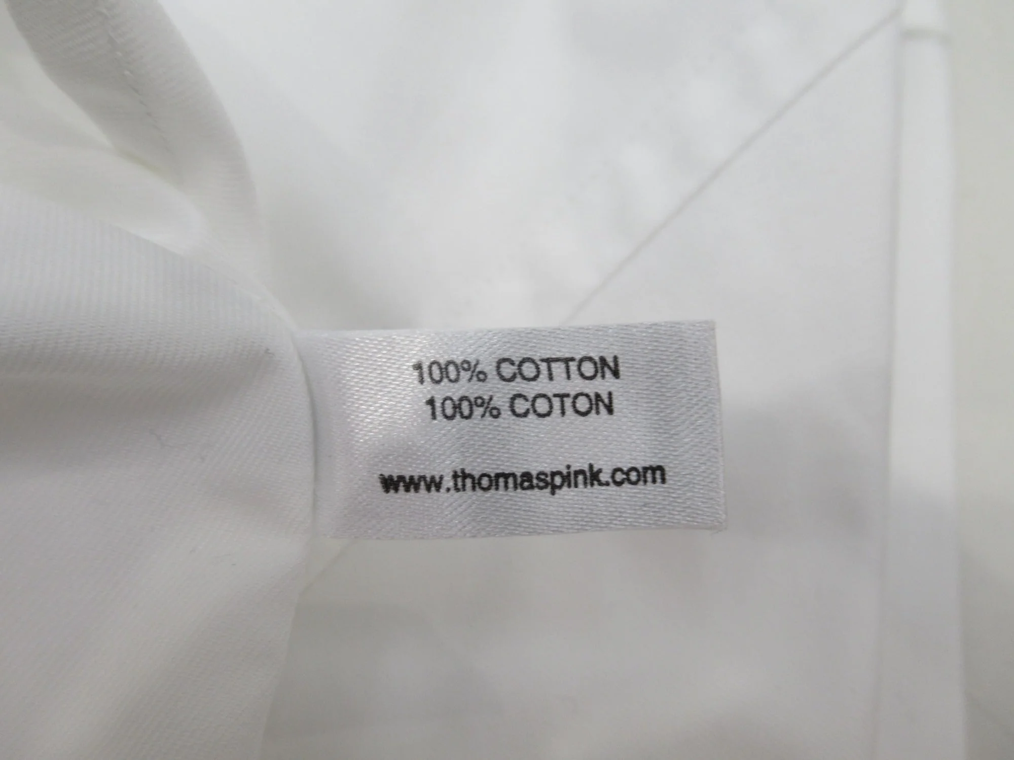 Thomas Pink 17" White Cotton Formal Shirt Menswear | Preloved - Image 6