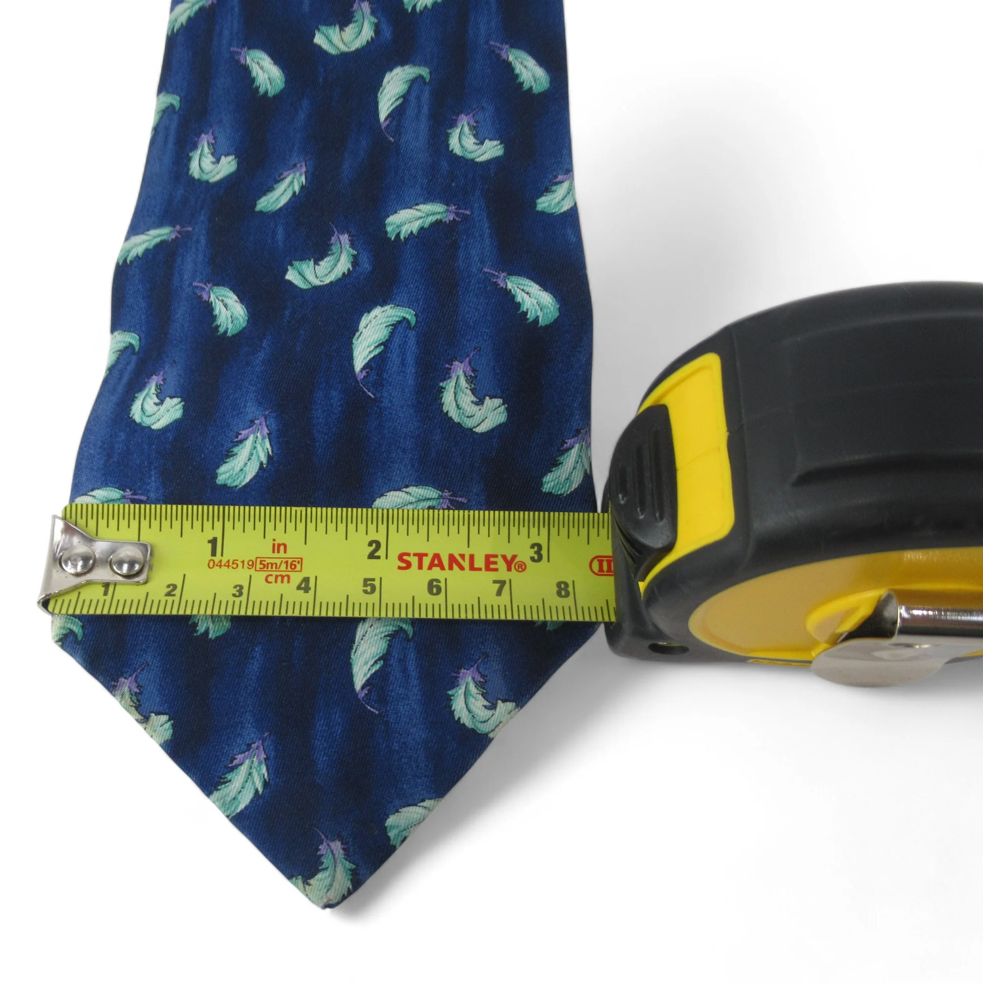 Thomas Pink Vintage Tie Blue Feather Silk Menswear | Preloved - Image 3