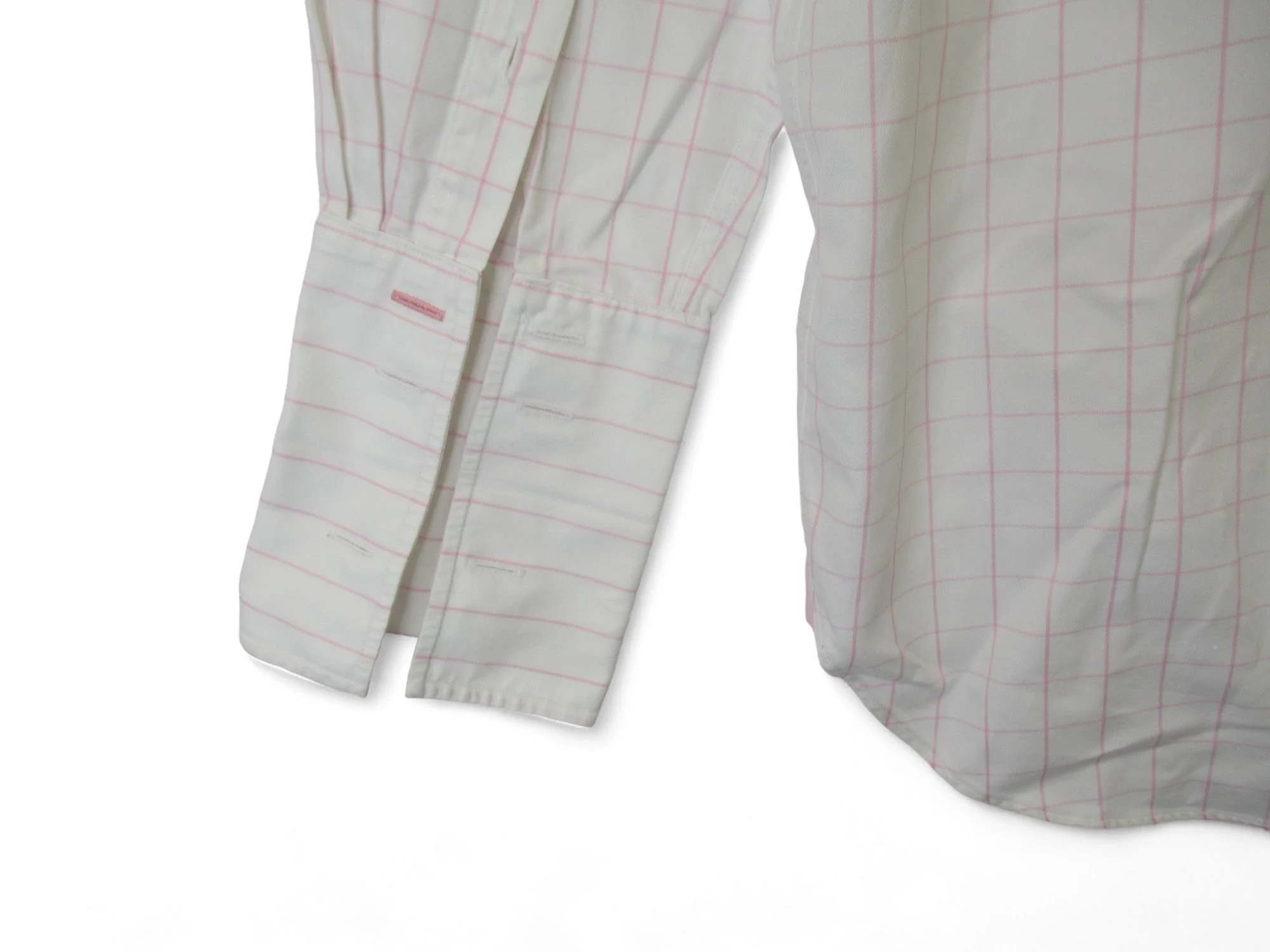 Thomas Pink White Pink Check 17.5" Formal Shirt Menswear | Preloved - Image 6