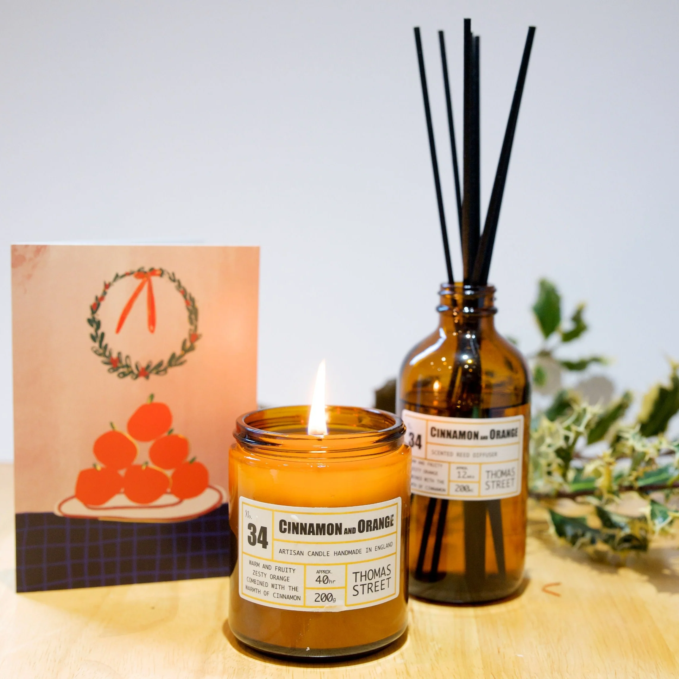 Thomas Street Cinnamon & Orange Scented Candle - Image 2