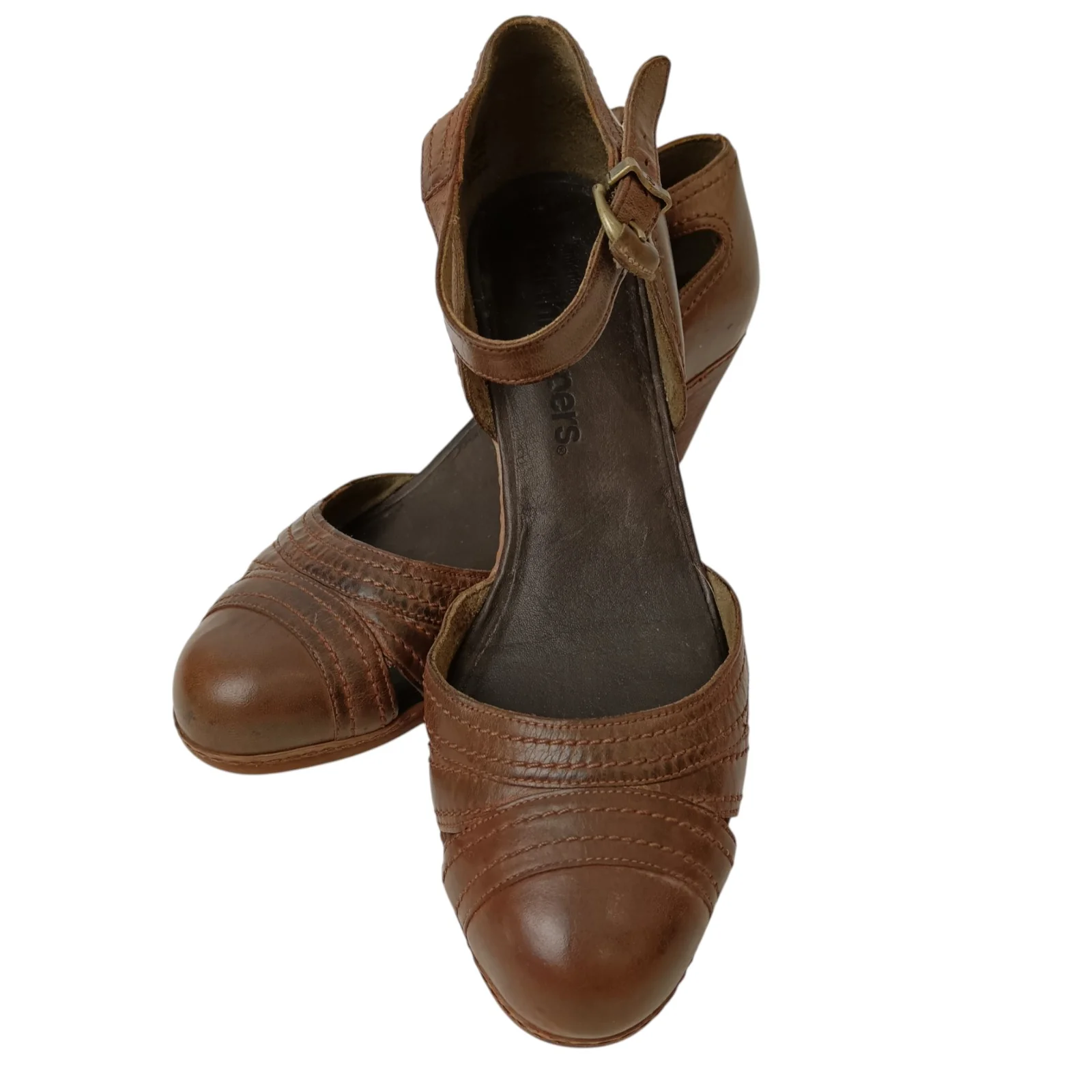 Timberlake Earthkeepers  Brown Leather Heeled Shoes UK 8  Womenswear | Pre-loved