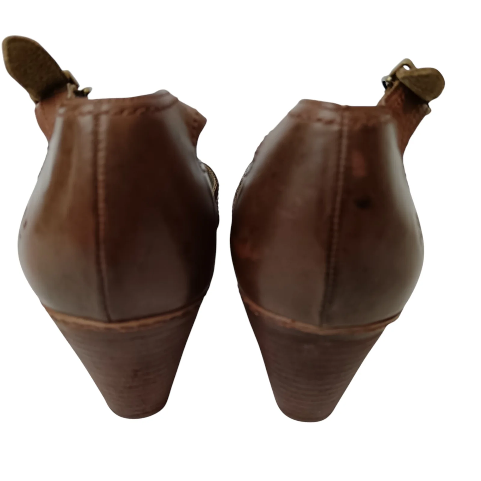 Timberlake Earthkeepers  Brown Leather Heeled Shoes UK 8  Womenswear | Pre-loved - Image 3