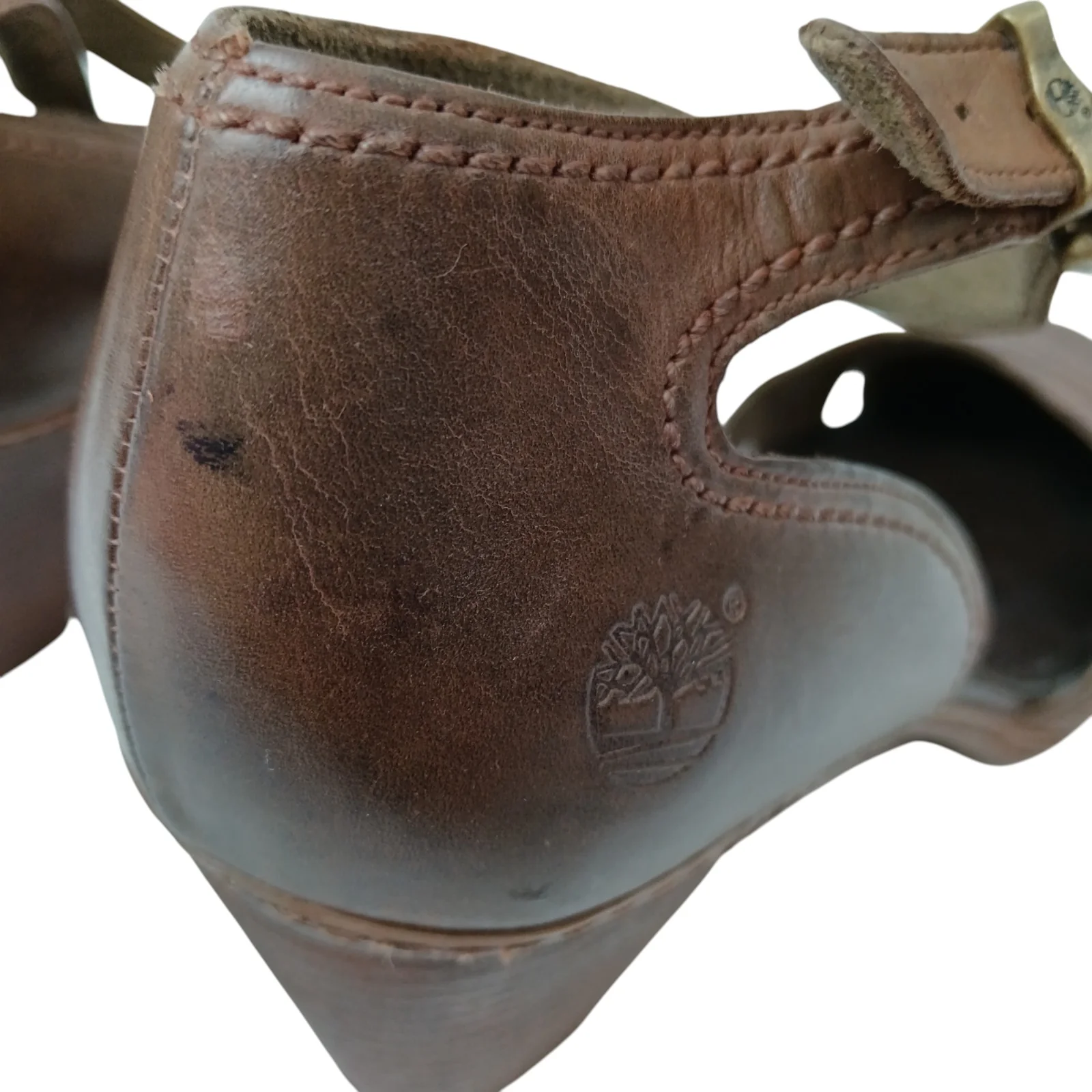 Timberlake Earthkeepers  Brown Leather Heeled Shoes UK 8  Womenswear | Pre-loved - Image 6