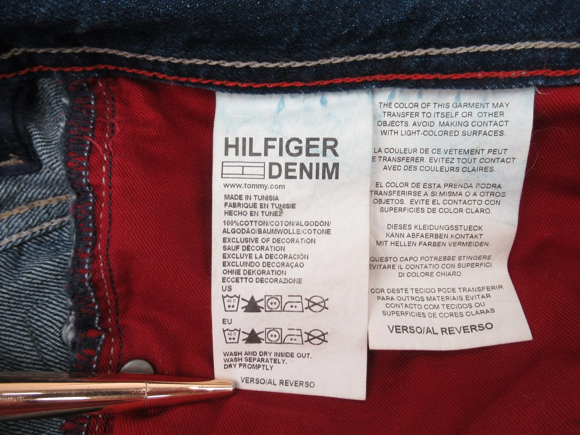 Tommy Hilfiger W38" L30" Blue Denim Jeans Menswear | Preloved - Image 6