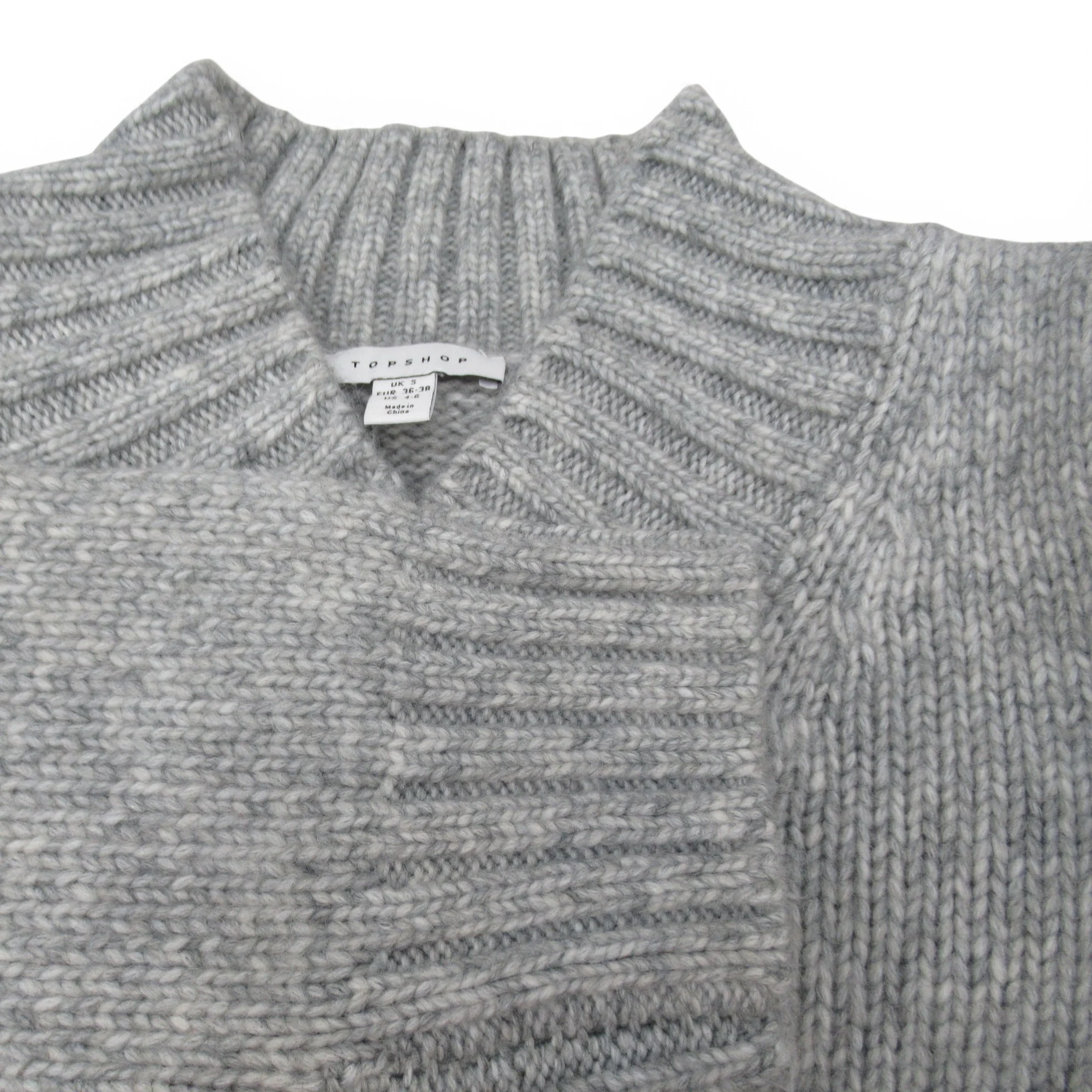 Topshop Knit Jumper 8-10 Grey Womenswear | Preloved - Image 5