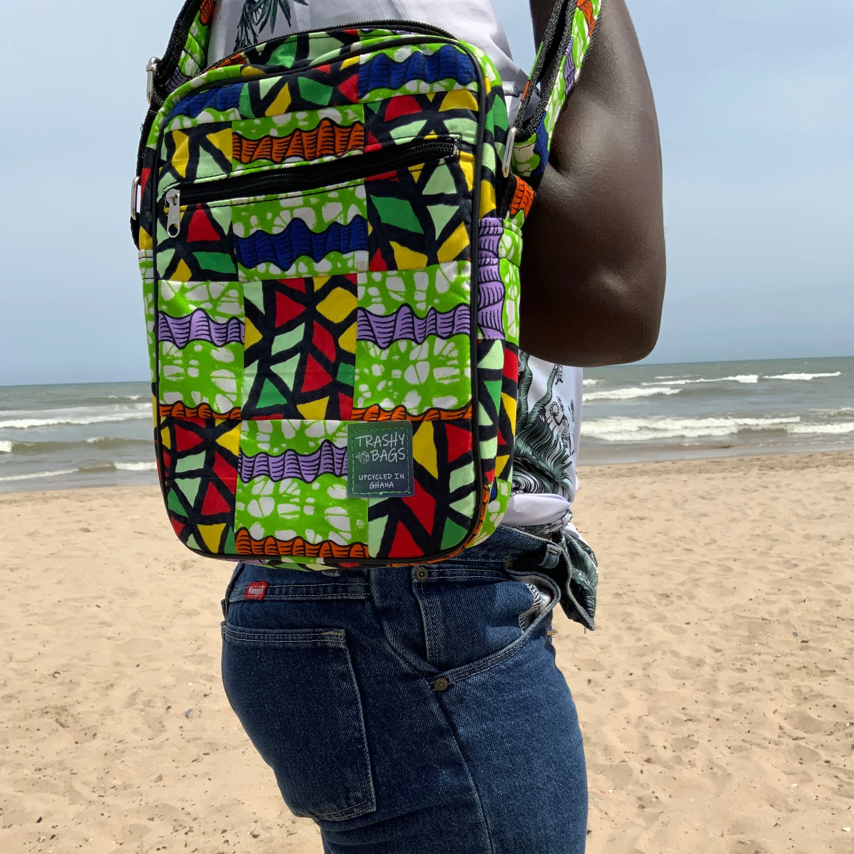 Trashy Bags Africa Recycled Fabric Crossbody Bag - Image 3