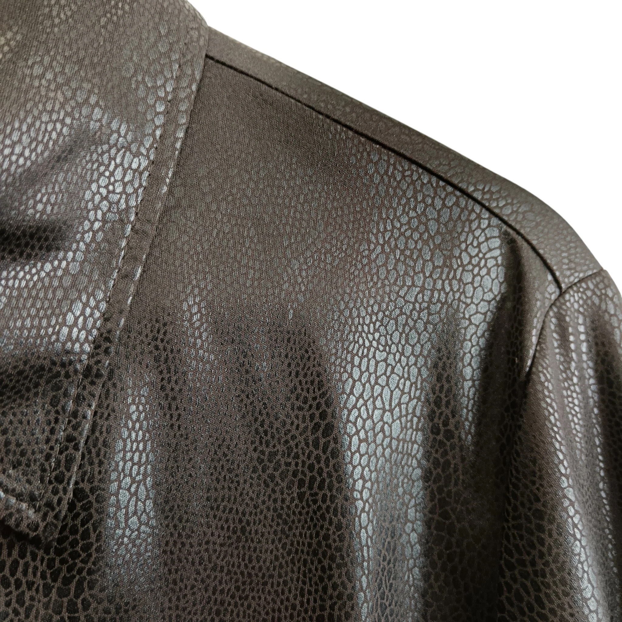Tru. CITY Dark Brown Animal Pattern  Zip Up Women's Top/ Jacket UK 14 - Womenswear | Pre-loved - Image 3