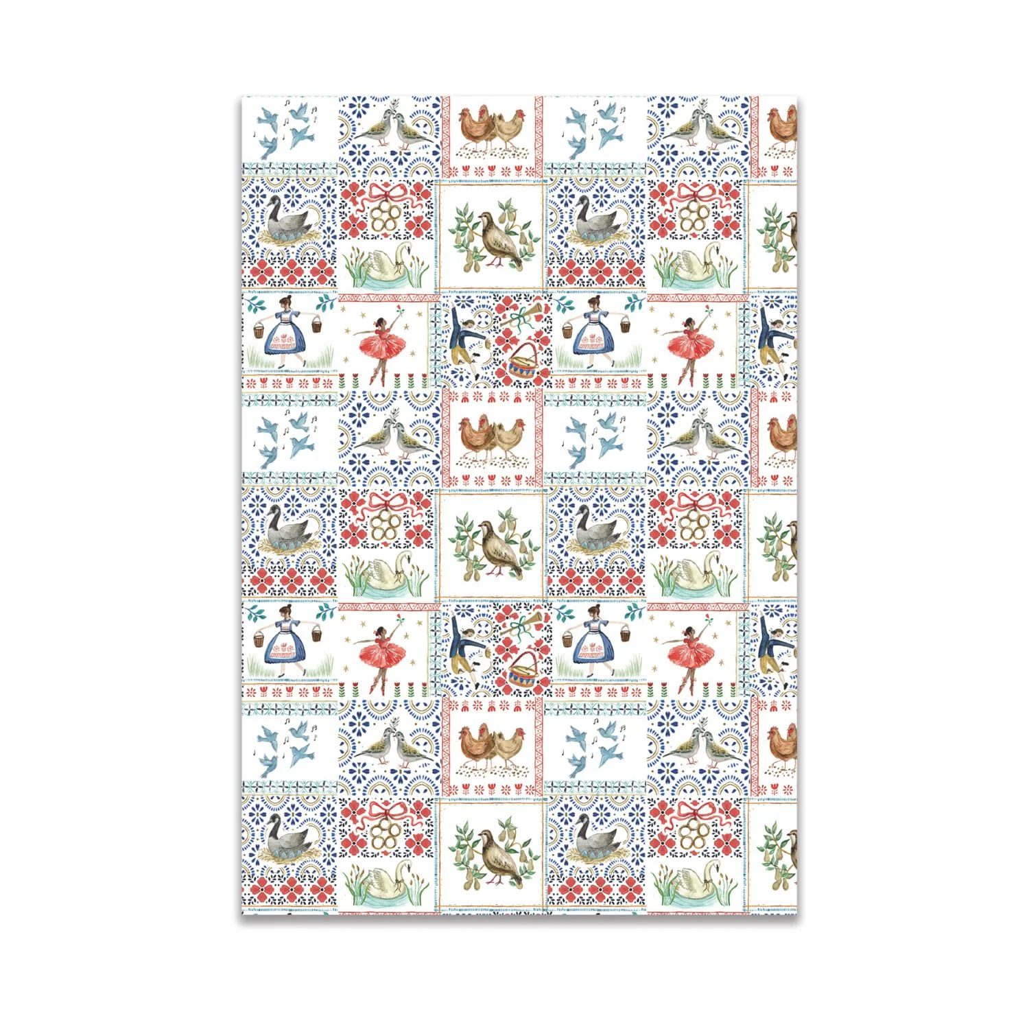 Twelve Days set of gift wrap sheets and tags - Image 3