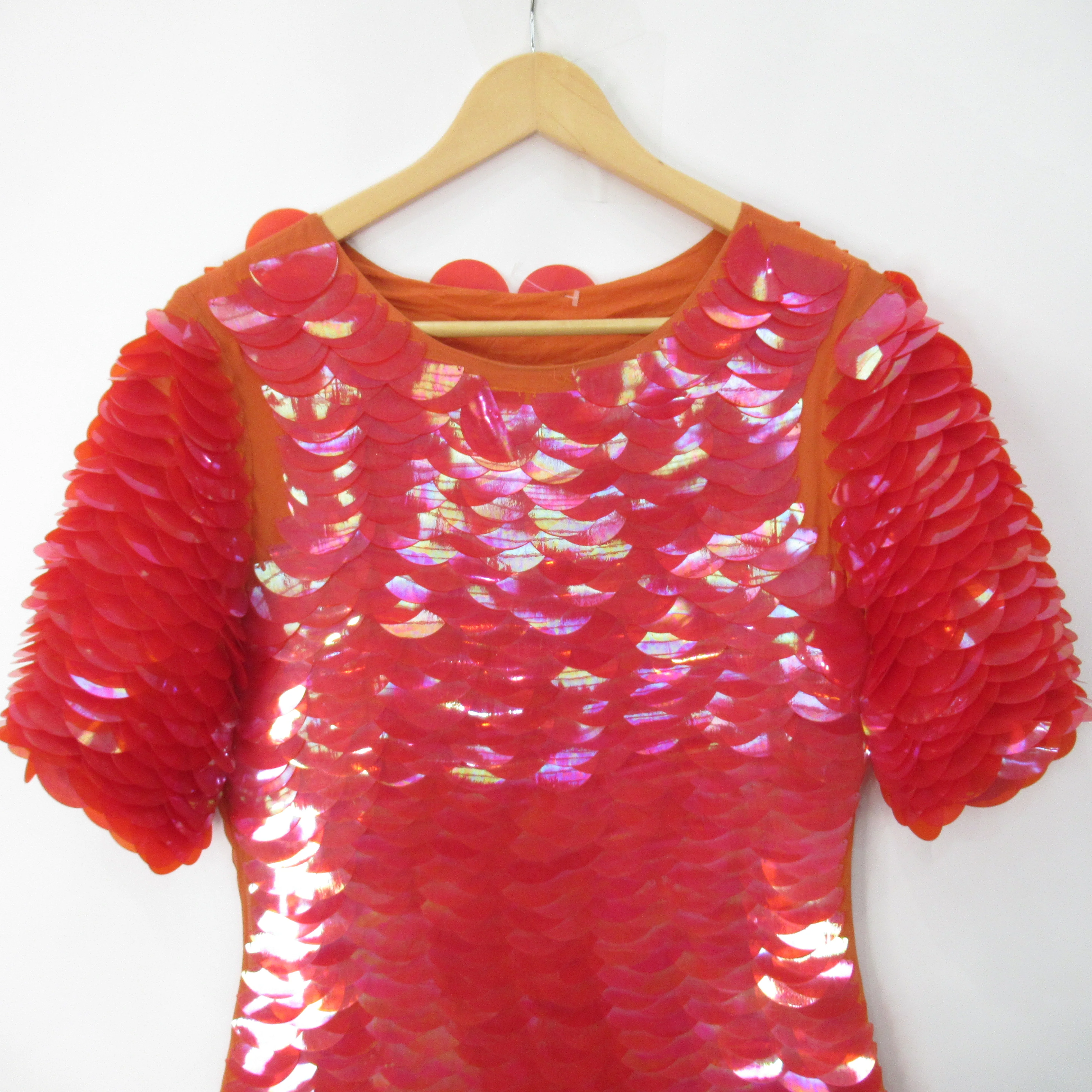 Unbranded Mermaid Dress Orange Medium Womenswear | Pre-loved - Image 2