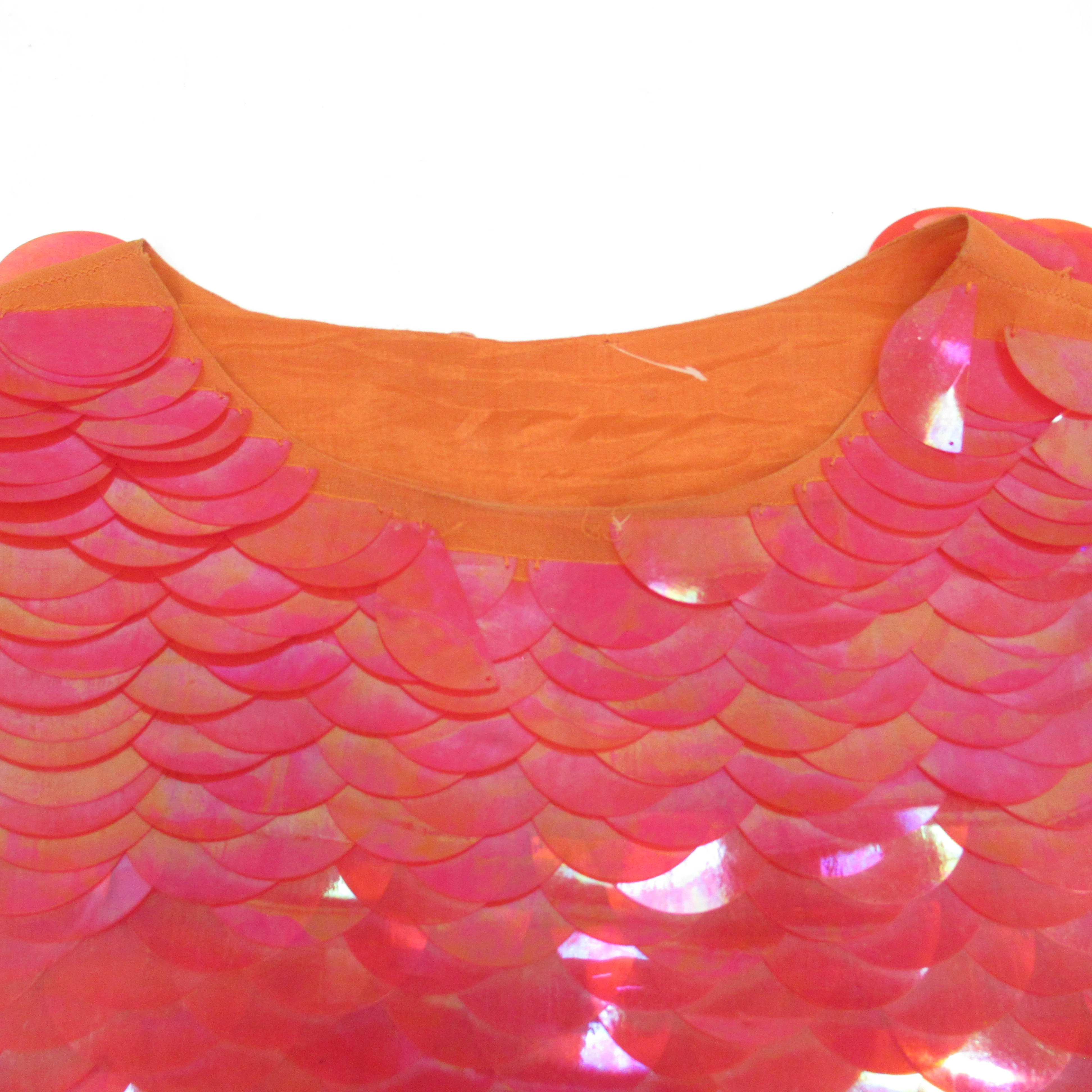 Unbranded Mermaid Dress Orange Medium Womenswear | Pre-loved - Image 6