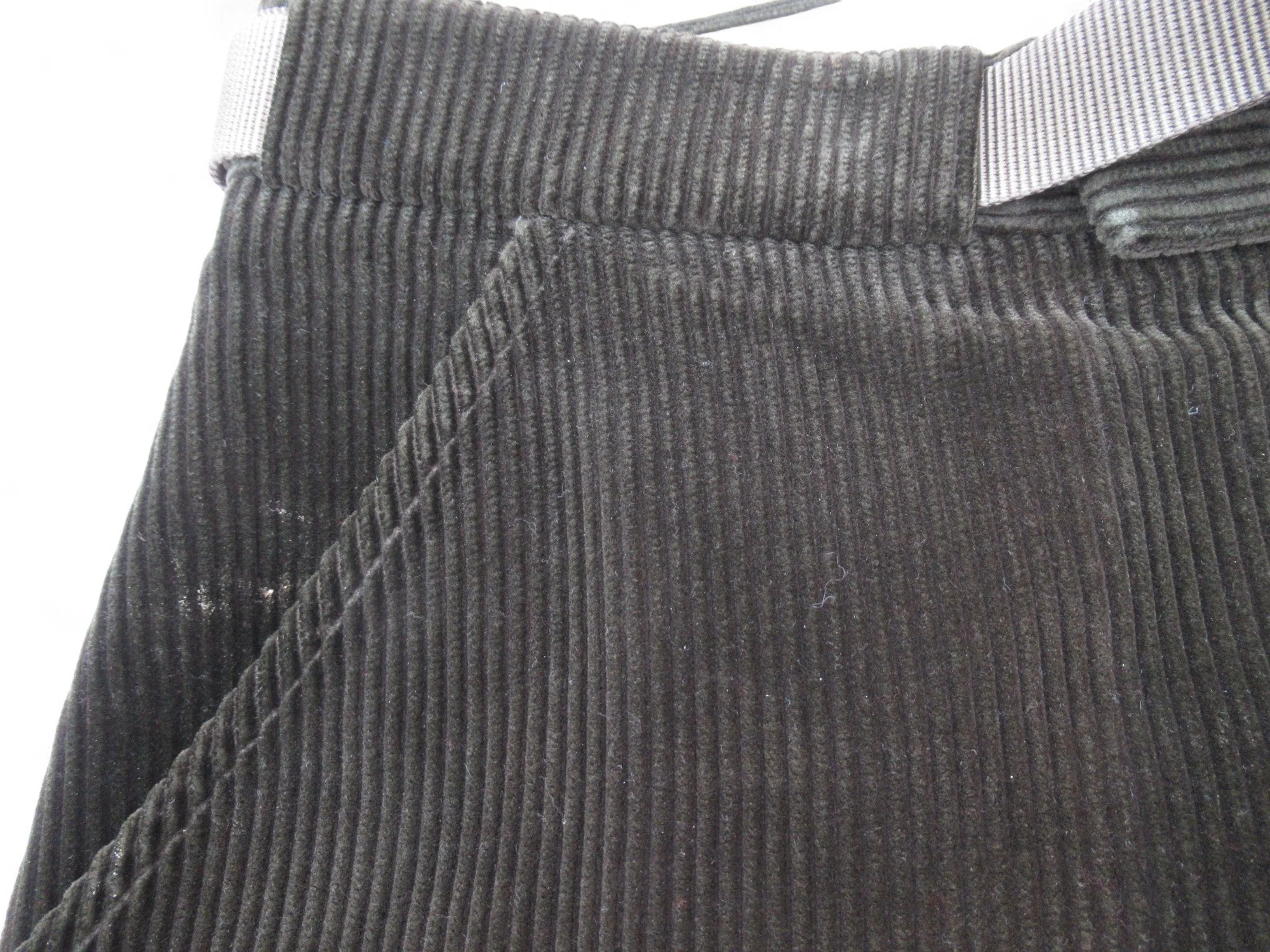Unbranded W34" Olive Green Cord Trousers Menswear | Preloved - Image 6