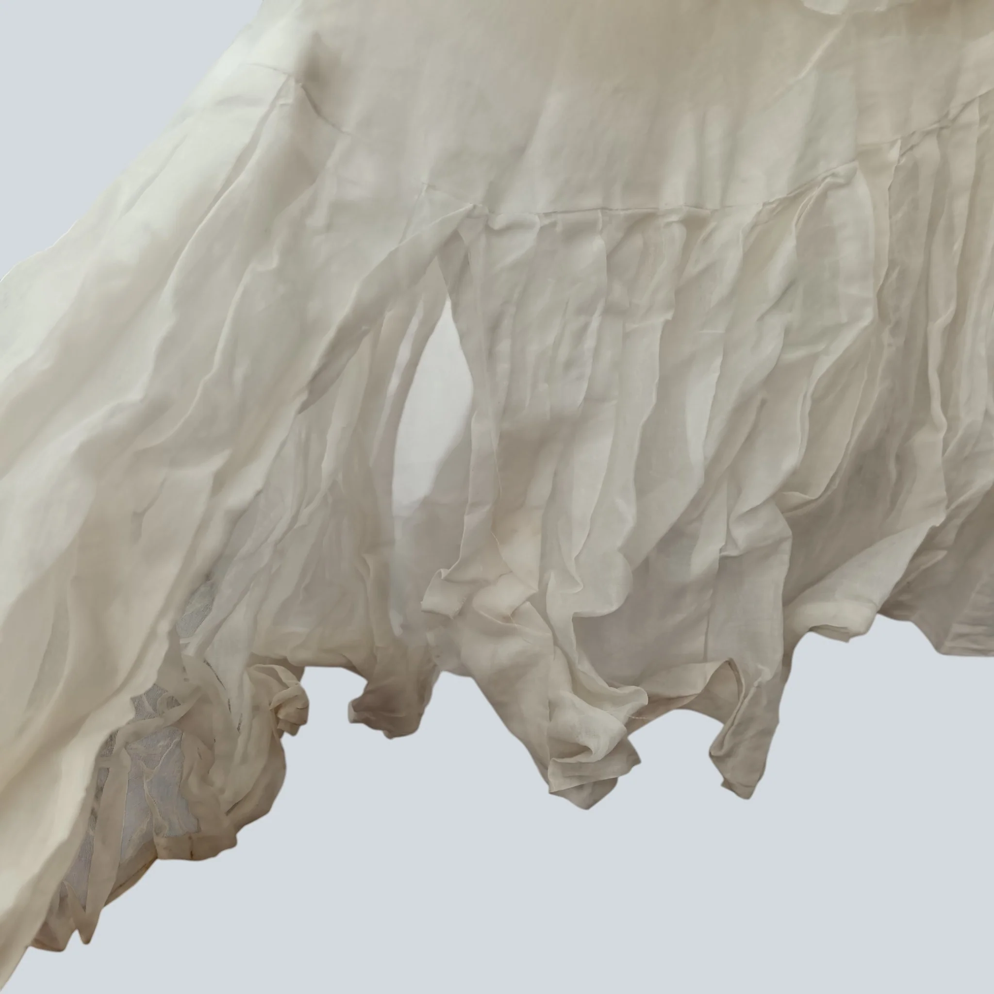 Unbranded Women's White Ruffled White Underskirt Tie Waist One Size Womenswear | Pre-loved - Image 3