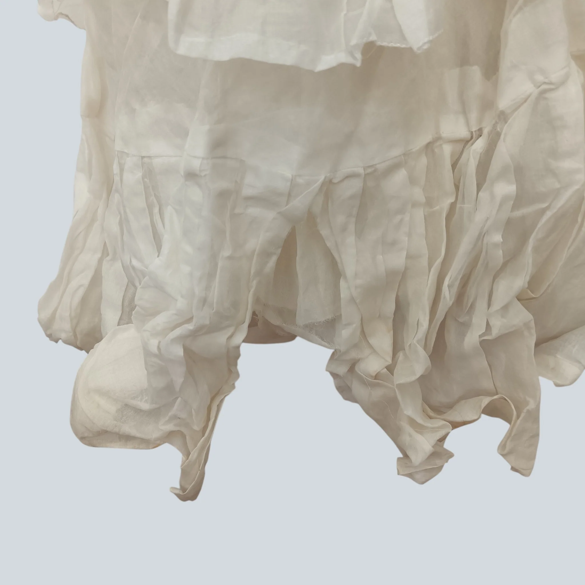 Unbranded Women's White Ruffled White Underskirt Tie Waist One Size Womenswear | Pre-loved - Image 4