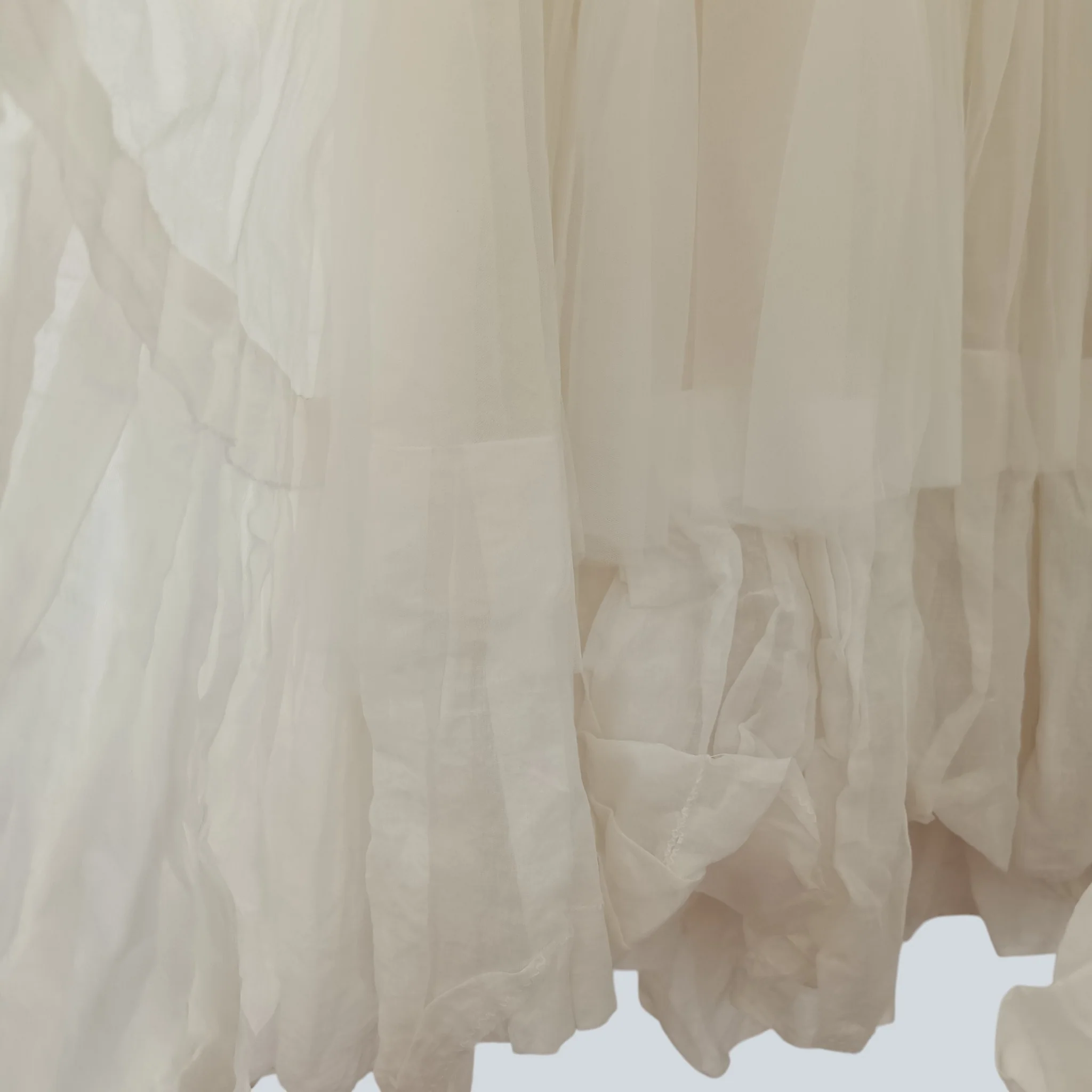 Unbranded Women's White Ruffled White Underskirt Tie Waist One Size Womenswear | Pre-loved - Image 5
