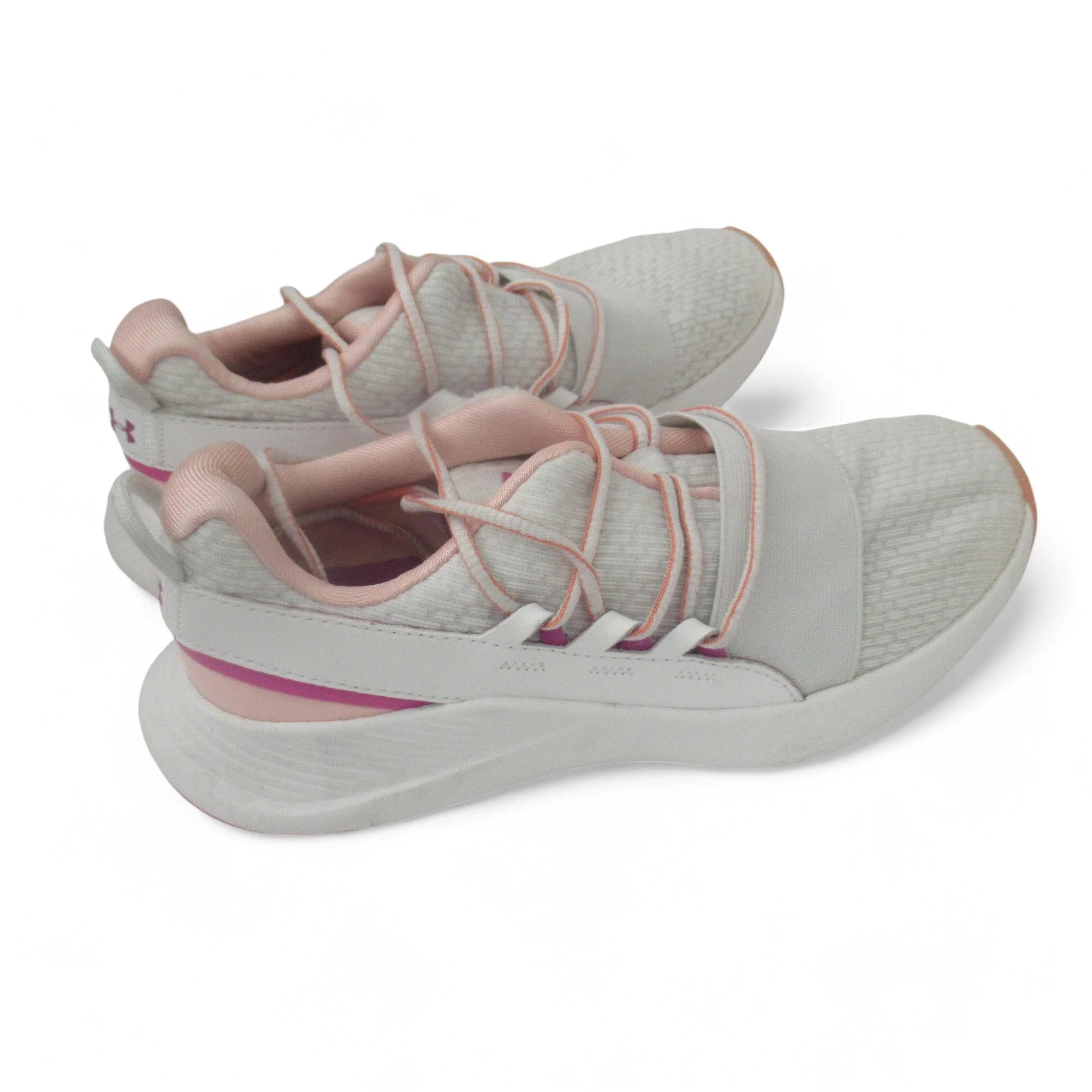 Under Armour UK 4 White Pink Trainers Sports Womenswear | Preloved - Image 3